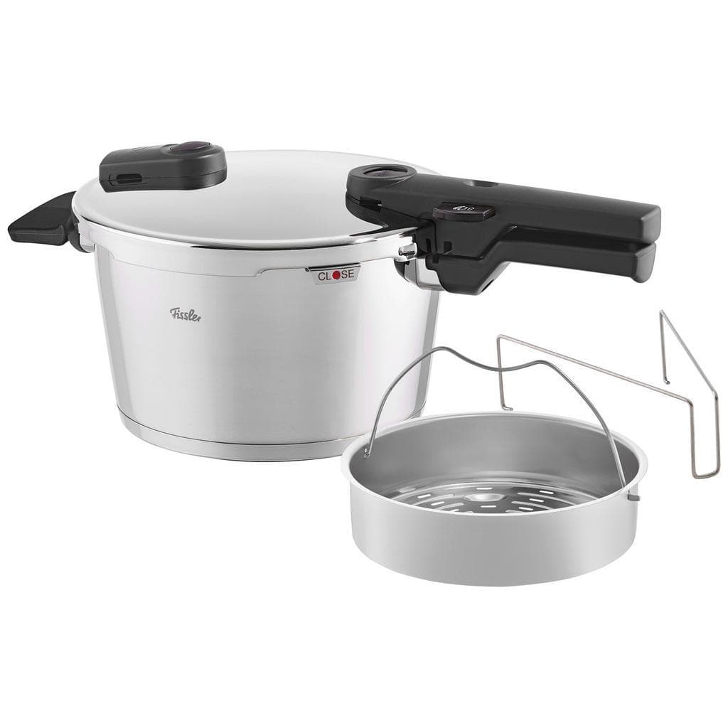 Fissler Vitaquick® Glossy Schnellkochtopf Silber 4,5 L Edelstahl