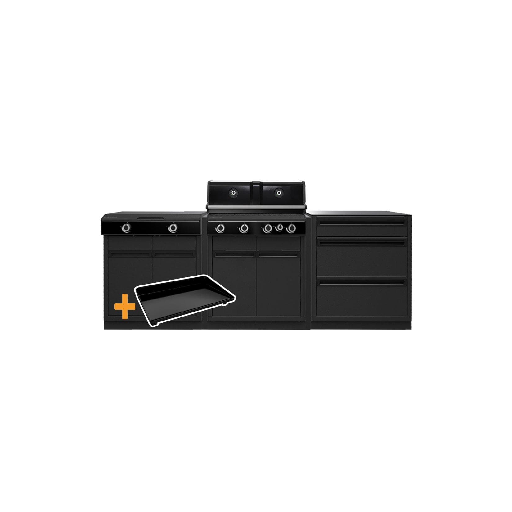 Outdoorchef HEAT Outdoor Küche Grillstation PLUS HEAT X-415 X-245 Schrankmodul XL Plancha