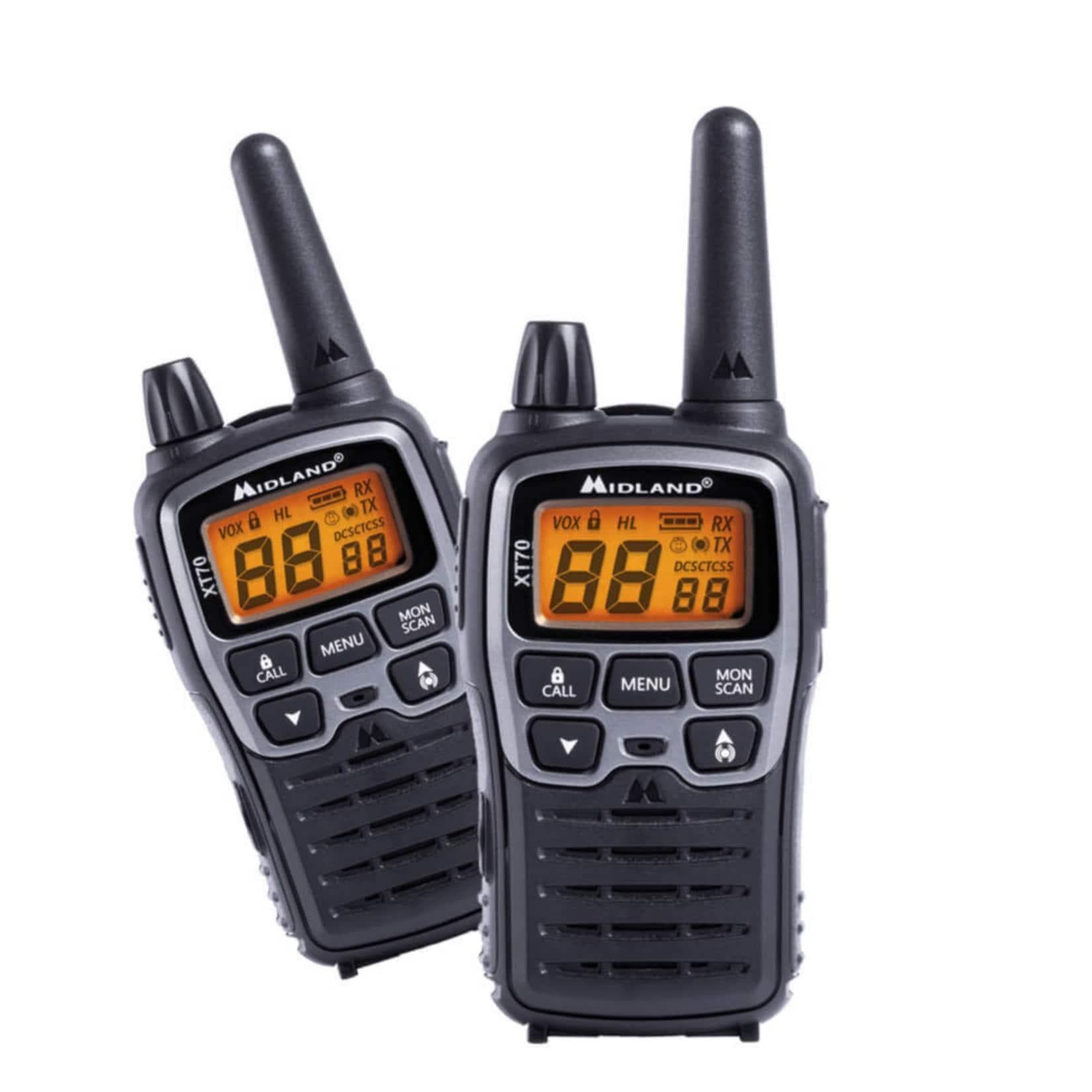 Midland XT70 PMR/LPD-Handfunkgerät 2er Set Schwarz Modern