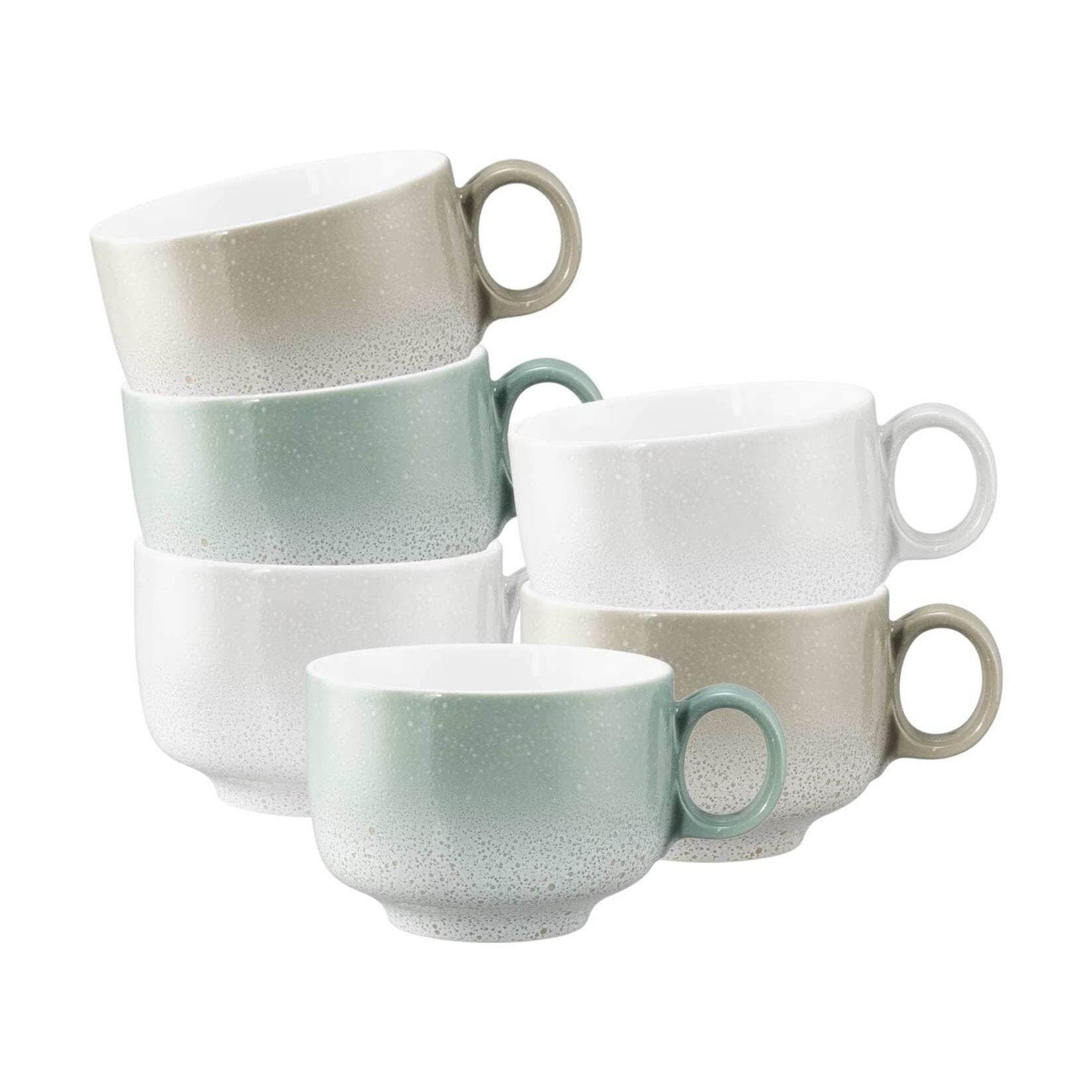 Seltmann Weiden Milchkaffeetassen mit Henkel Sento Home 350 ml 6er Set