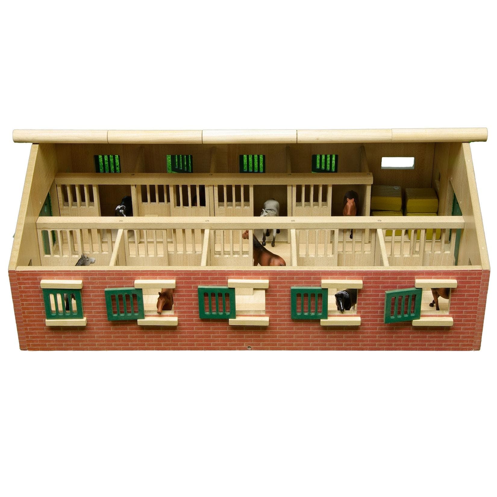 Kids Globe Bauernhof Pferdestall 1:32 Faltdach Holz