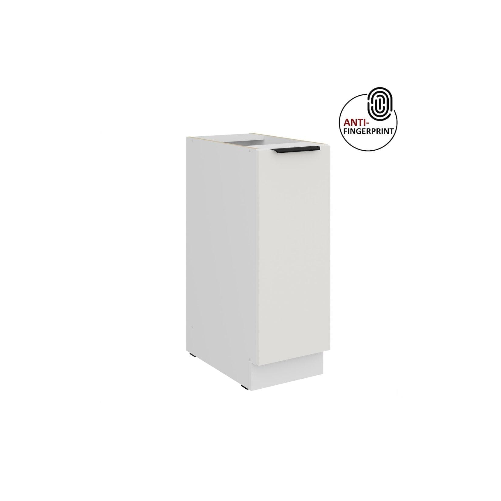 Küchen Unterschrank Schrankauszug 30 cm Küche ARIA Weiß ultra matt Anti Fingerprint