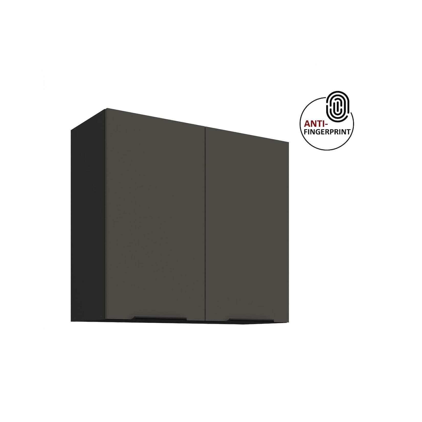 Hängeschrank Graphite Matt 80x72 cm Anti Fingerprint