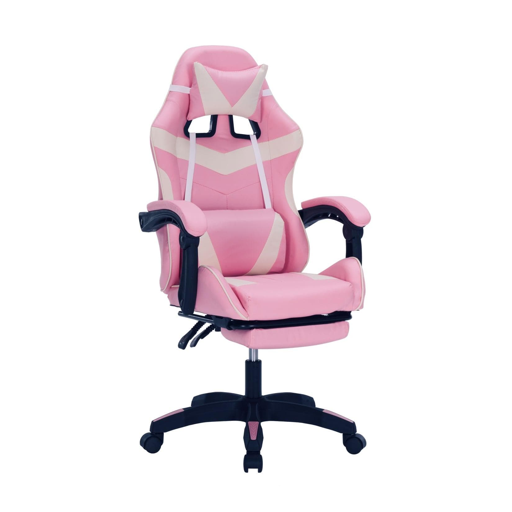 HTI-Living Gaming Stuhl Krit Eco Pink-Weiß mit Kippfunktion