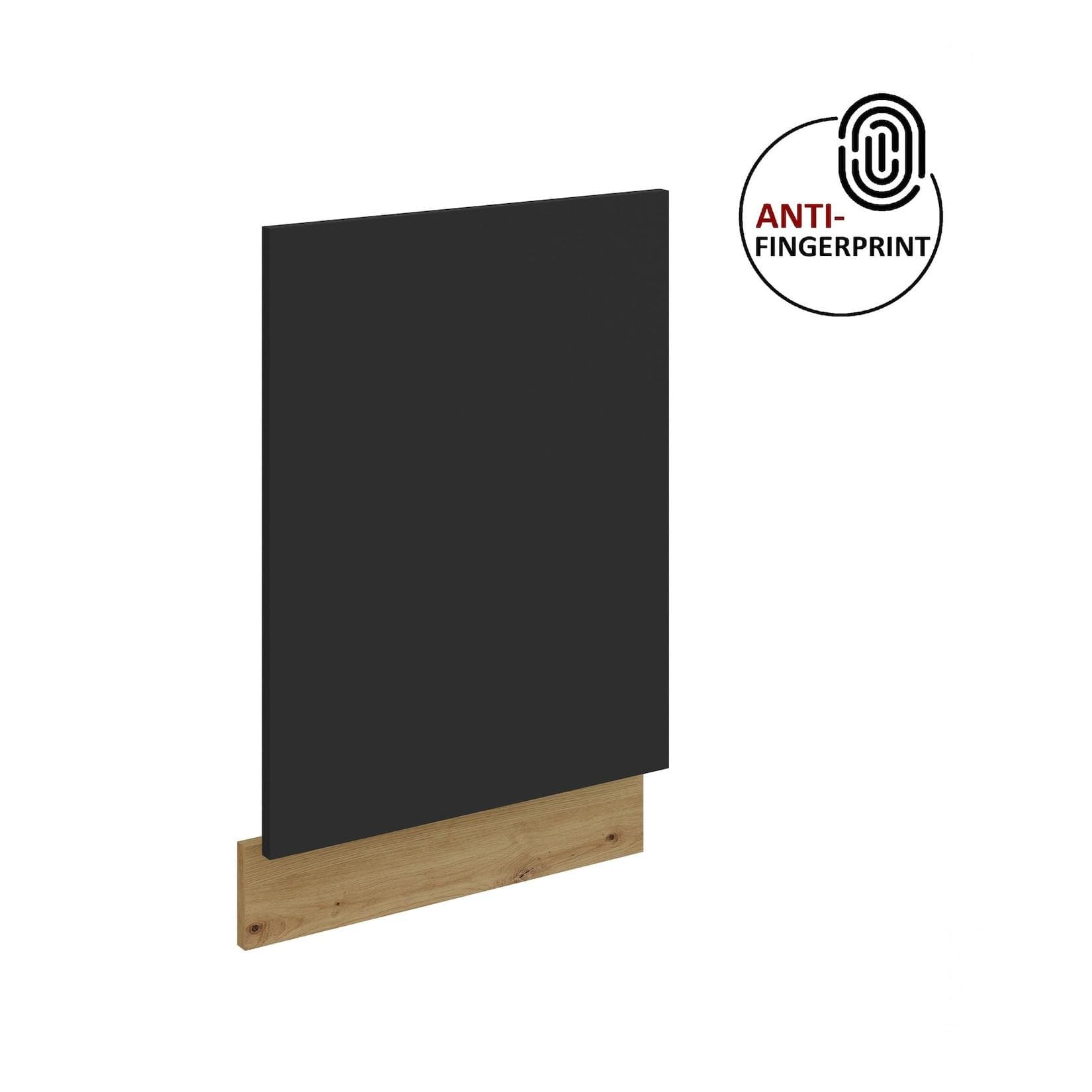 Frontblende für integrierten Geschirrspüler 45 cm ARIA Schwarz + Eiche Artisan