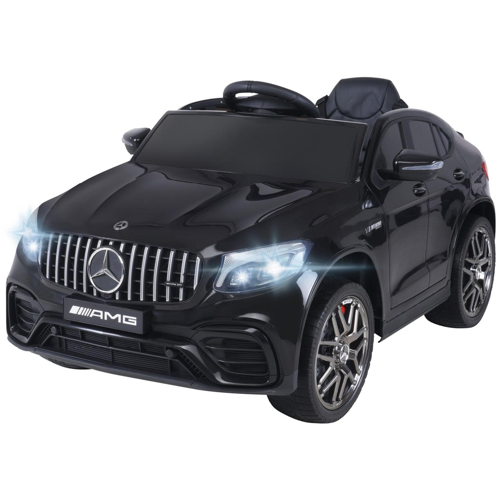Kinder-Elektroauto Mercedes AMG GLC 63S Coupé 4x4 Schwarz mit Fernbedienung