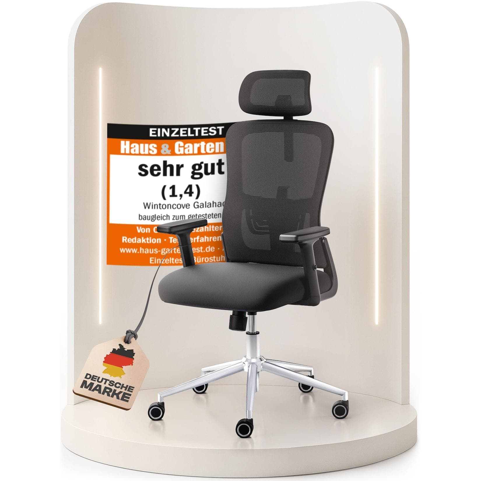 Ergonomischer Bürostuhl Schwarz