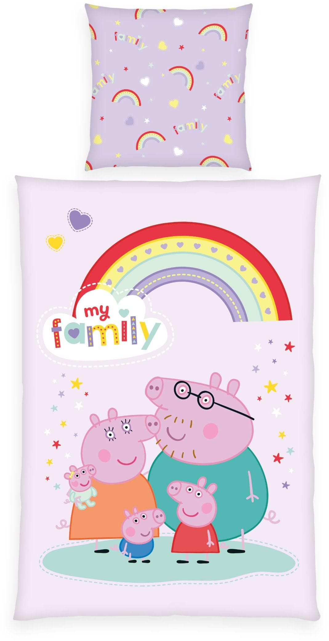 Peppa Pig Wendebettwäsche 2-teilig Bunt