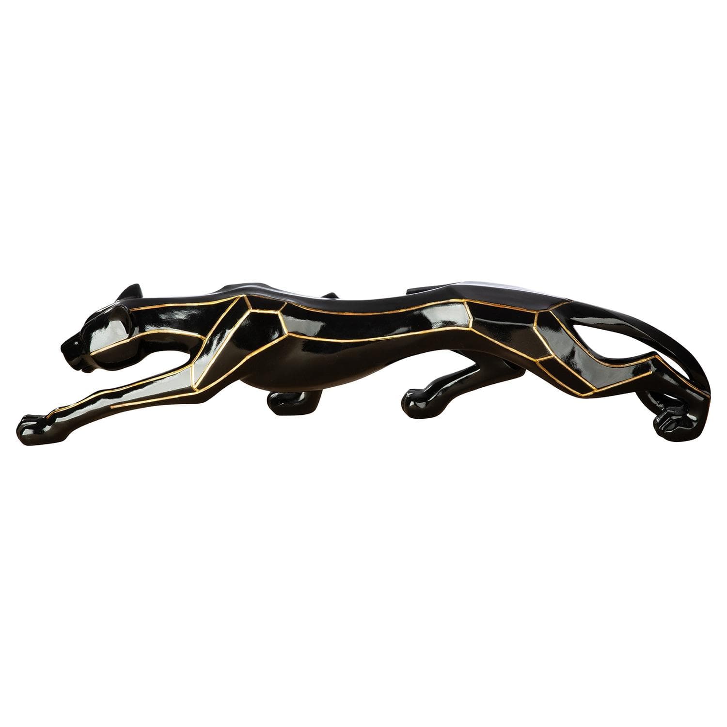 Gilde Tierfigur Gepard Cheetah Schwarz Kunstharz