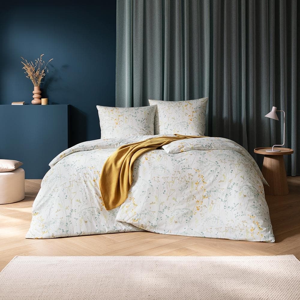 Bettwäsche ESTELLA Nadine Grün Floral-Print