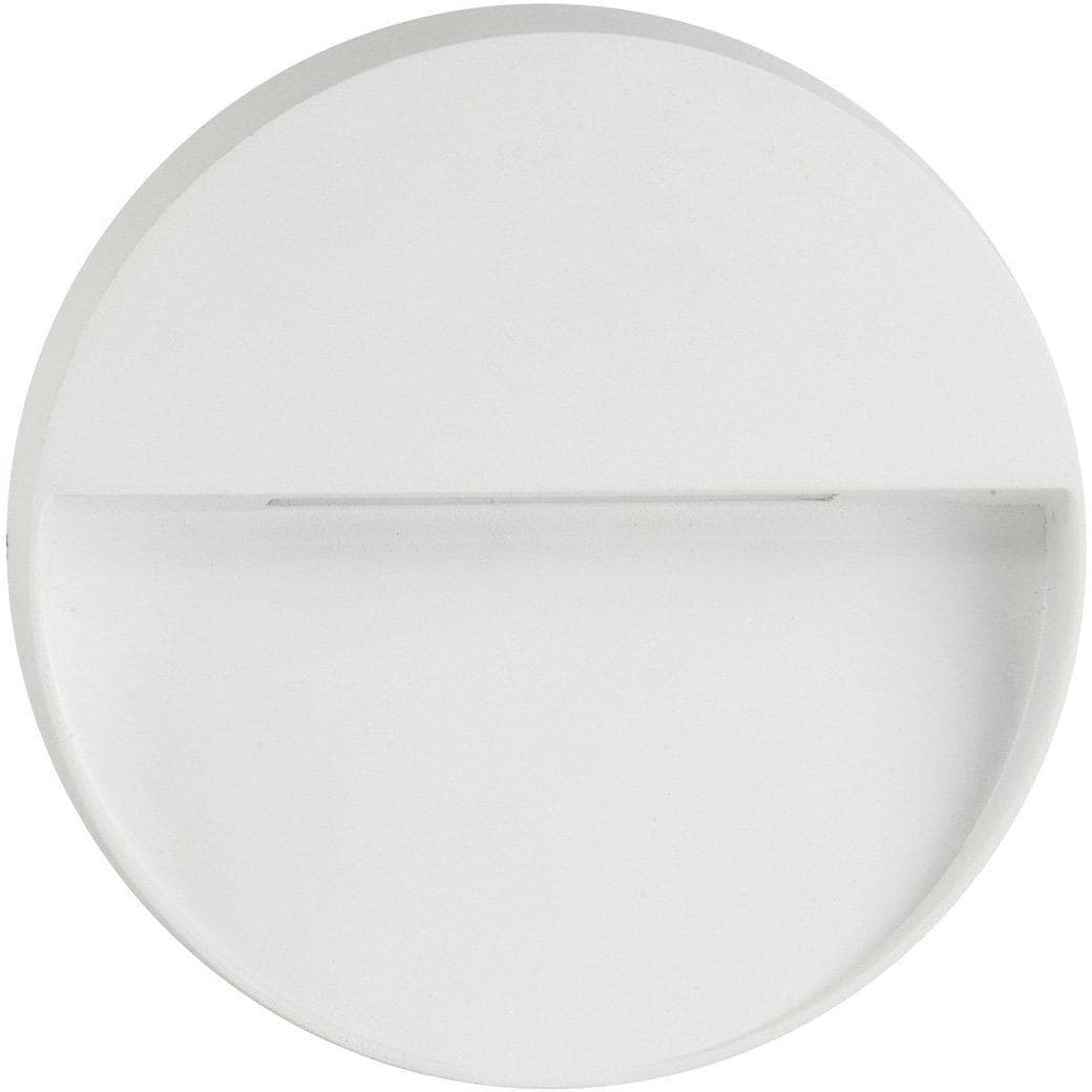 LED Wandleuchte aus Aluminium, weiß, rund