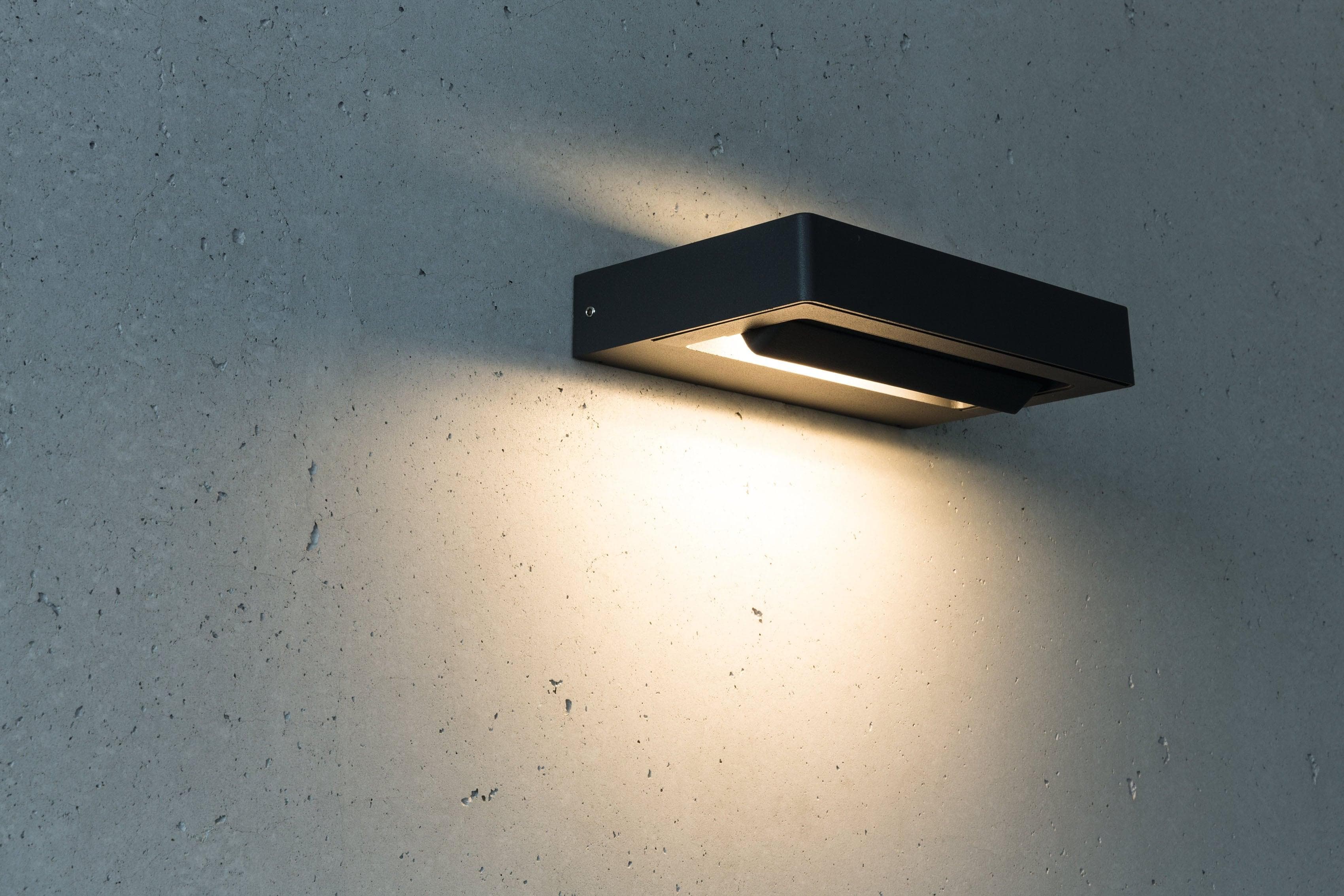 Heitronic LED-Außenwandlampe Cordoba Anthrazit 320° schwenkbar