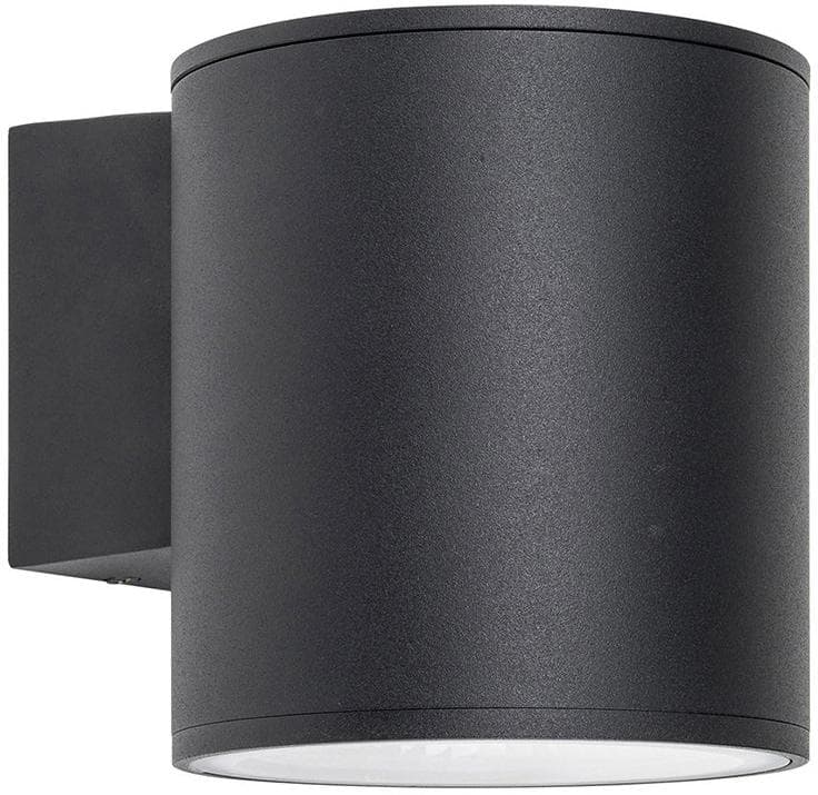 LED Wandleuchte Schwarz Aluminium