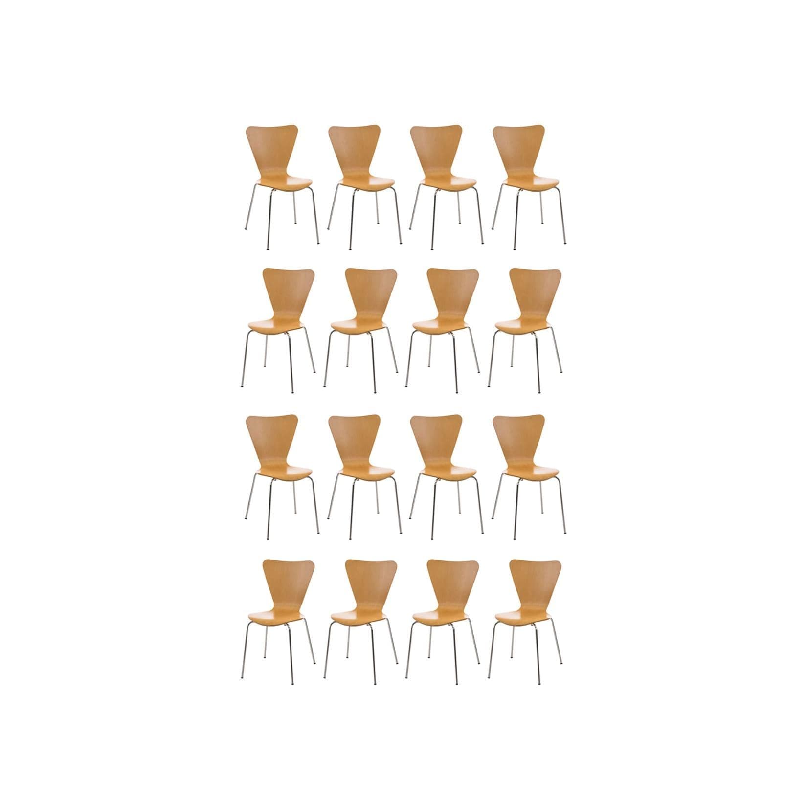 CLP 16x Konferenzstuhl Calisto Holzsitz Metallgestell