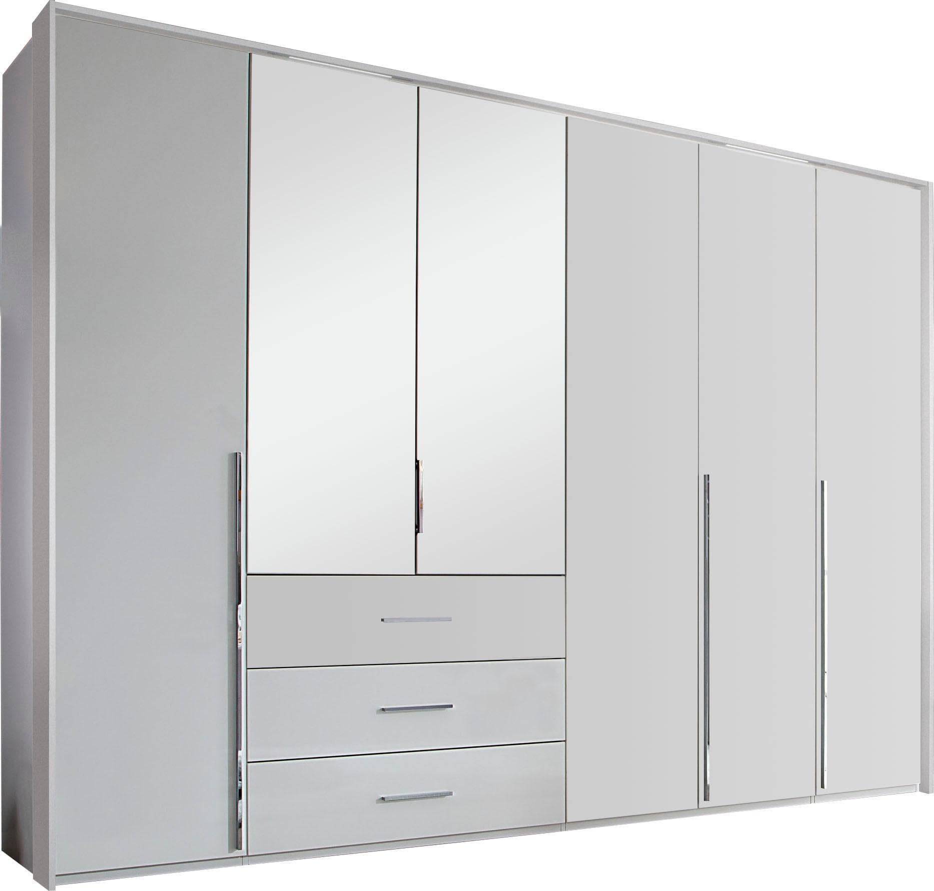 Rauch MONTCLAR Drehtürenschrank Weiß Hochglanz mit LED