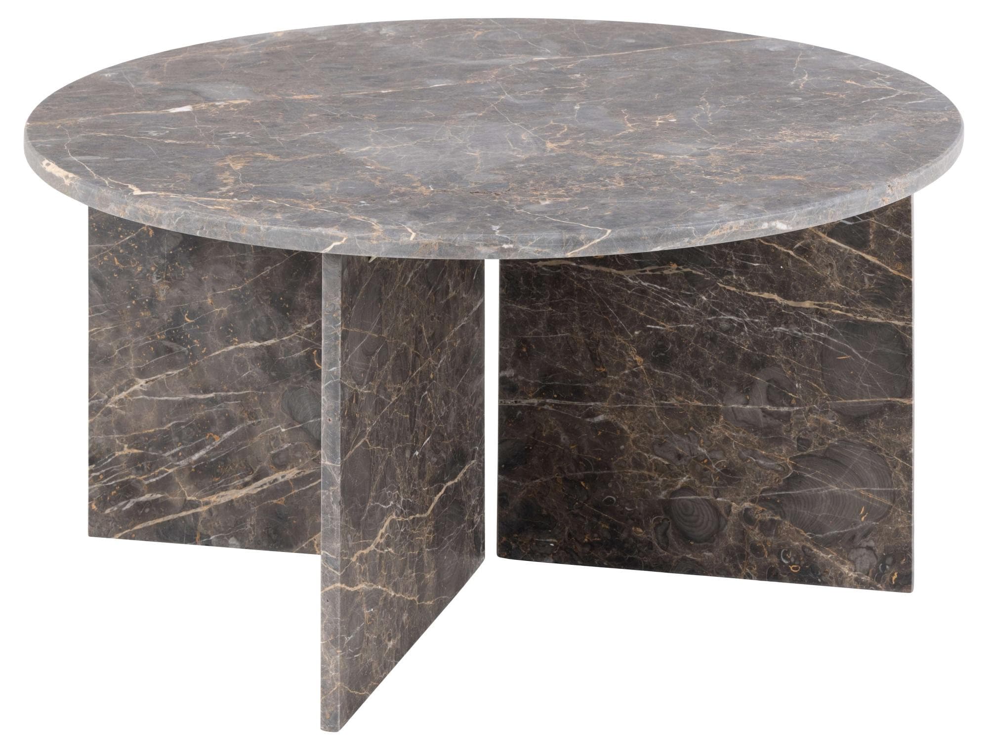 ACTONA GROUP Vega Couchtisch Rund Marmor Matt Braun