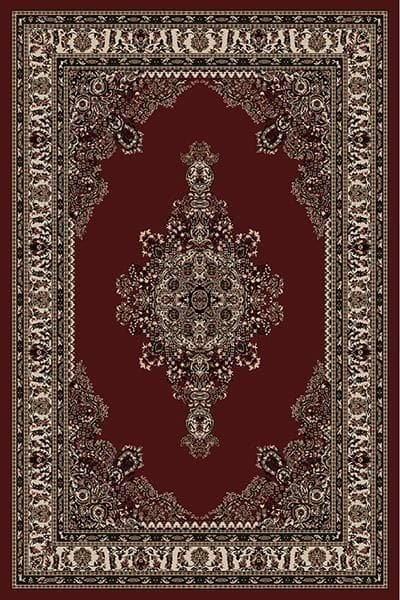 Orient-Teppich in Rot, Kunstfaser, Kurzflor, 300x400 cm