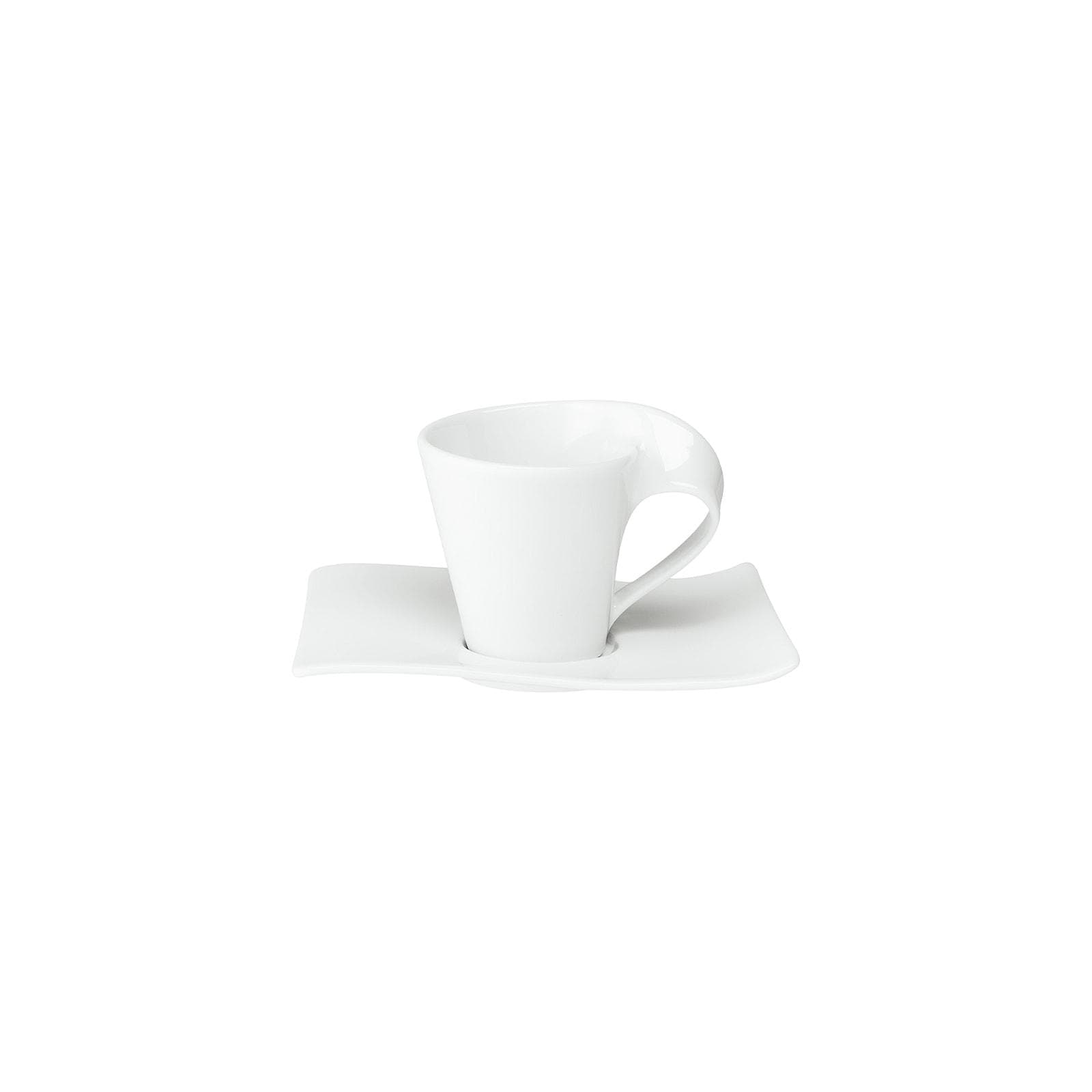 Villeroy & Boch Espressotasse mit Untertasse NewWave 80 ml Weiß Porzellan