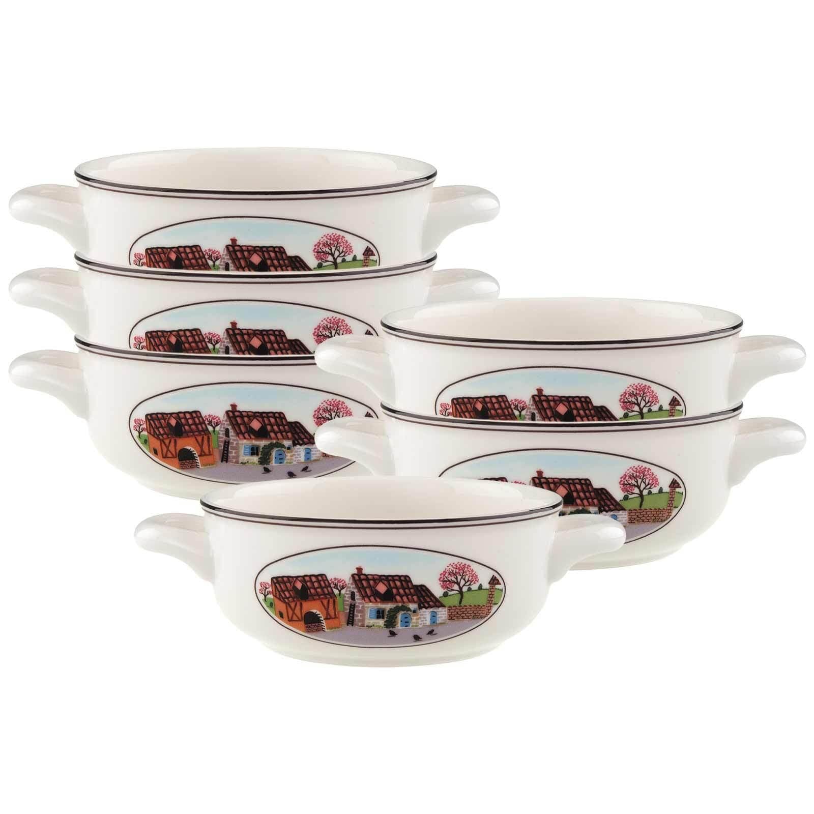 Villeroy & Boch Suppentassen Design Naif 450 ml 6er Set Bunt