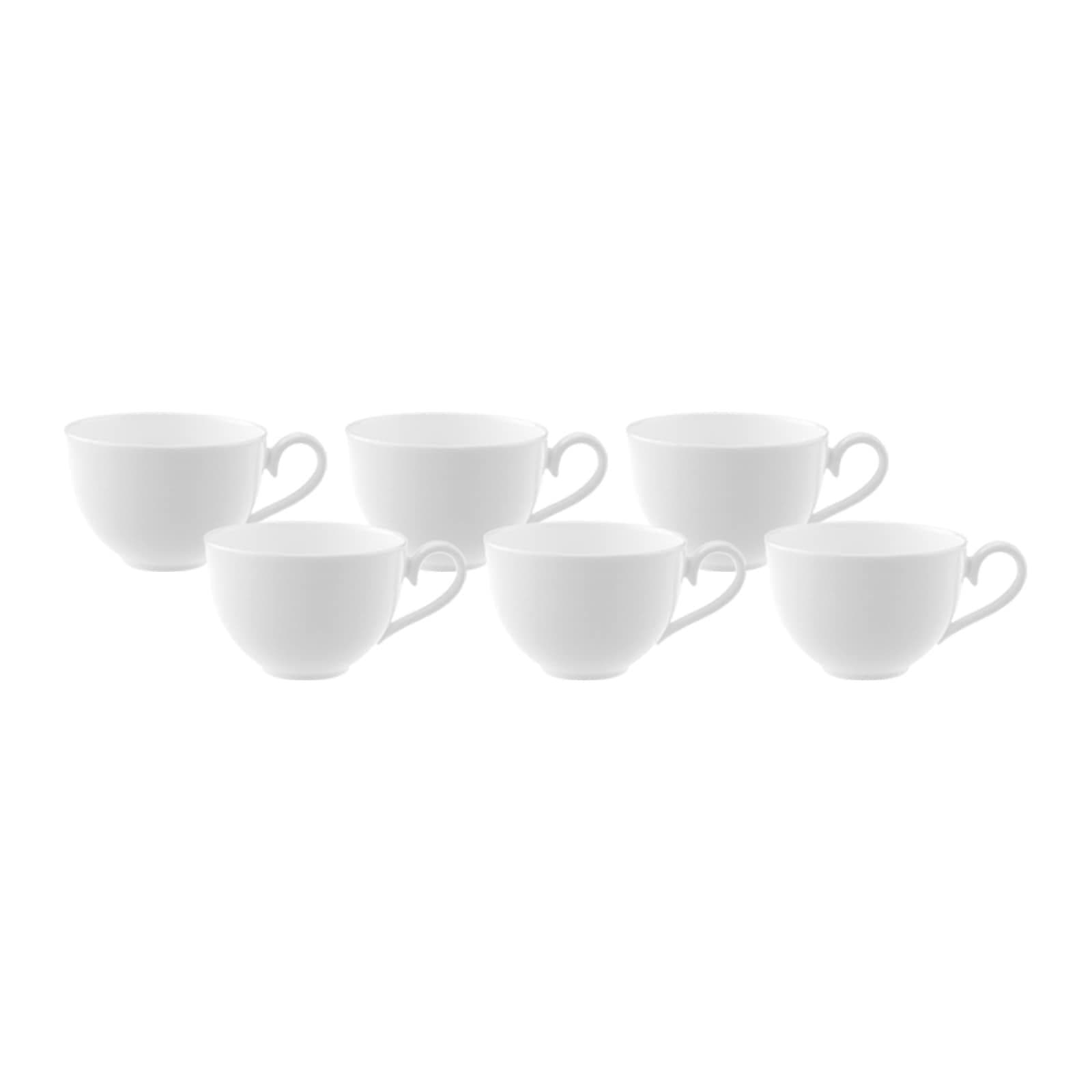 Villeroy & Boch Royal Kaffee-Obertasse 200 ml 6er Set Weiß Porzellan