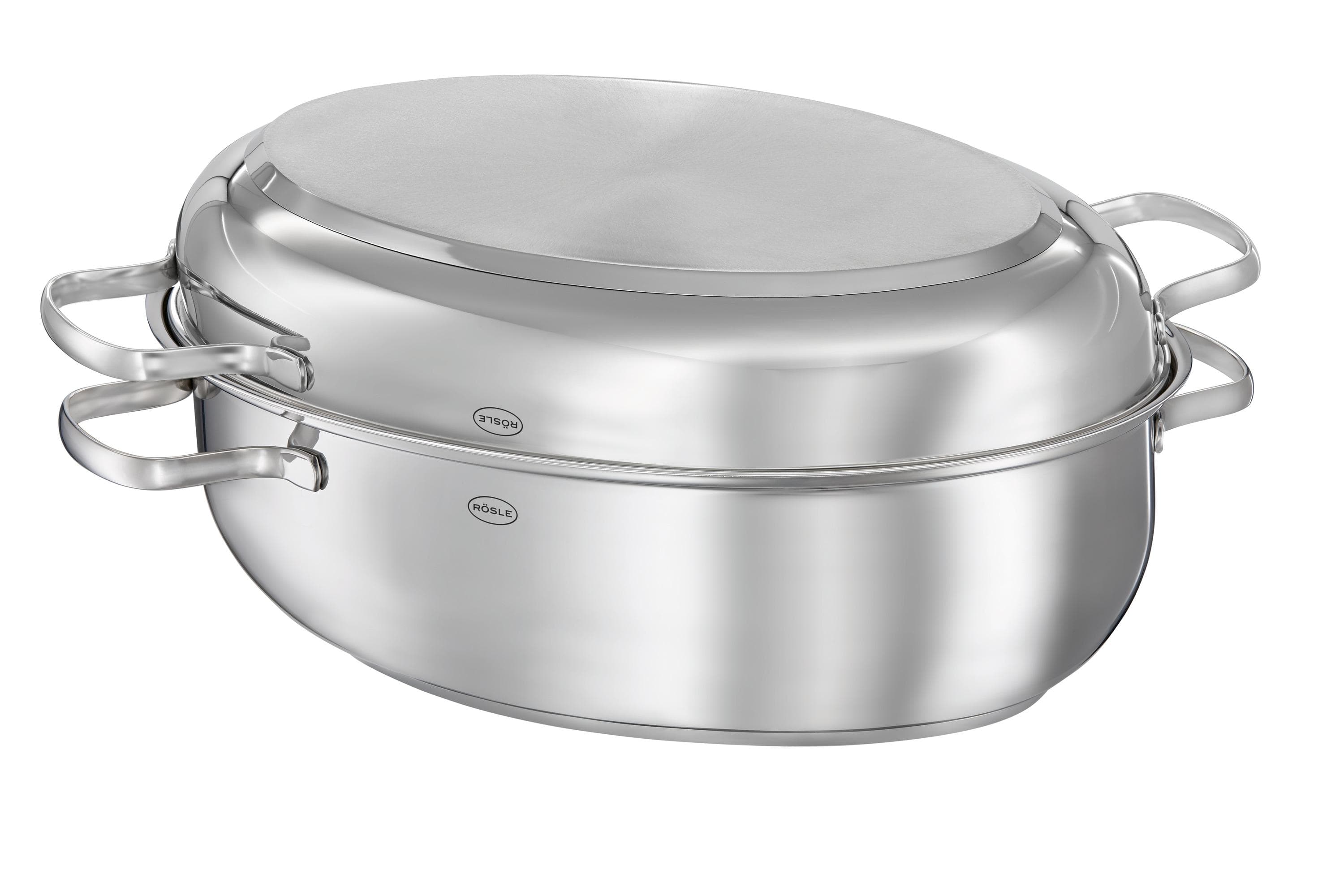 Rösle Bräter PUREELEMENTS Edelstahl Deckel ProCeraPlus Silber