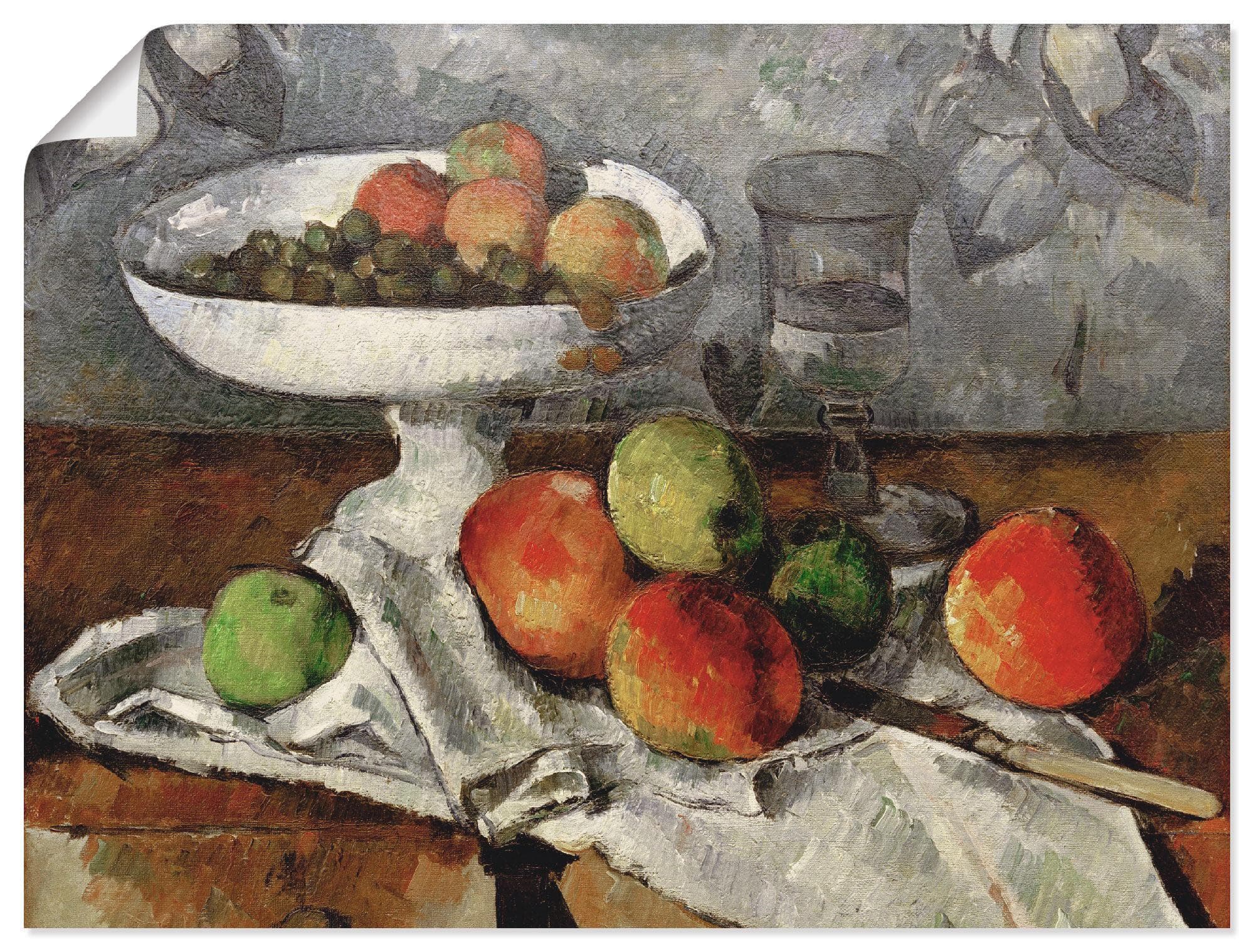 Artland Poster Stillleben mit Obstschale Rot