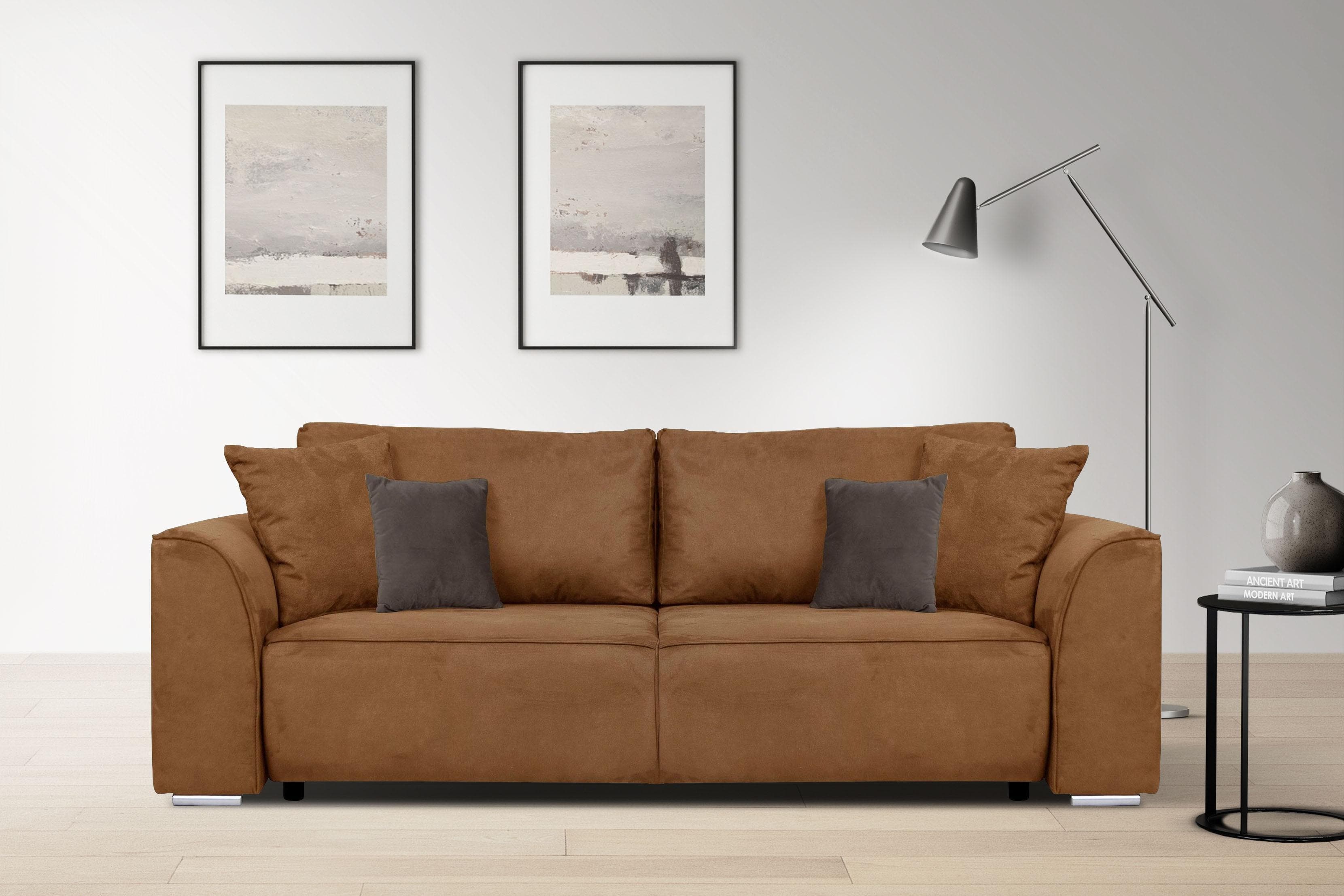 Schlafsofa 3-Sitzer mit Bettfunktion und Bettkasten