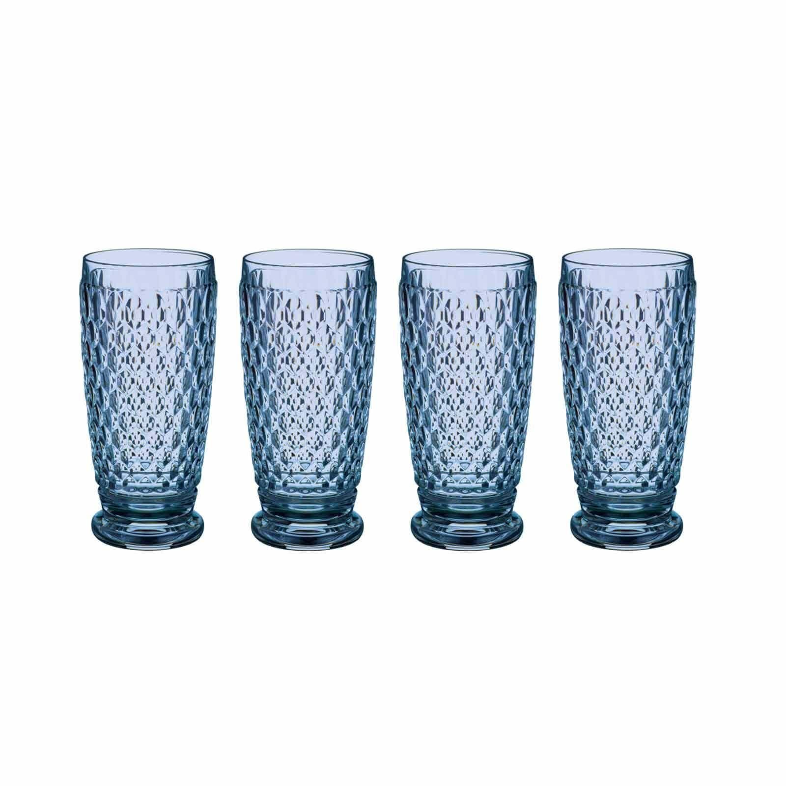 Eleganter Longdrinkglas mit Facettenmuster