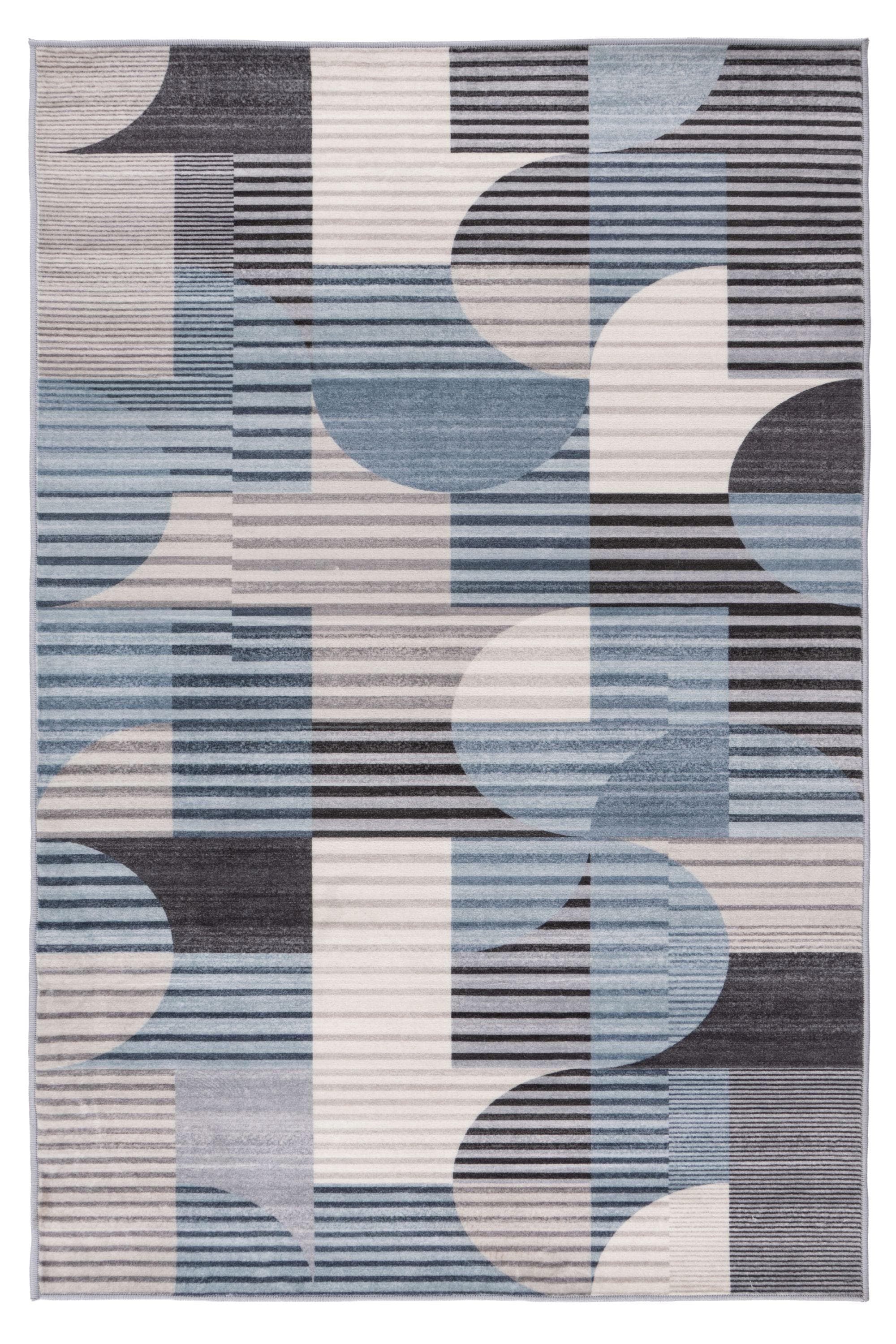 Kurzflorteppich Bluster 425 Blau Polyester Kayoom