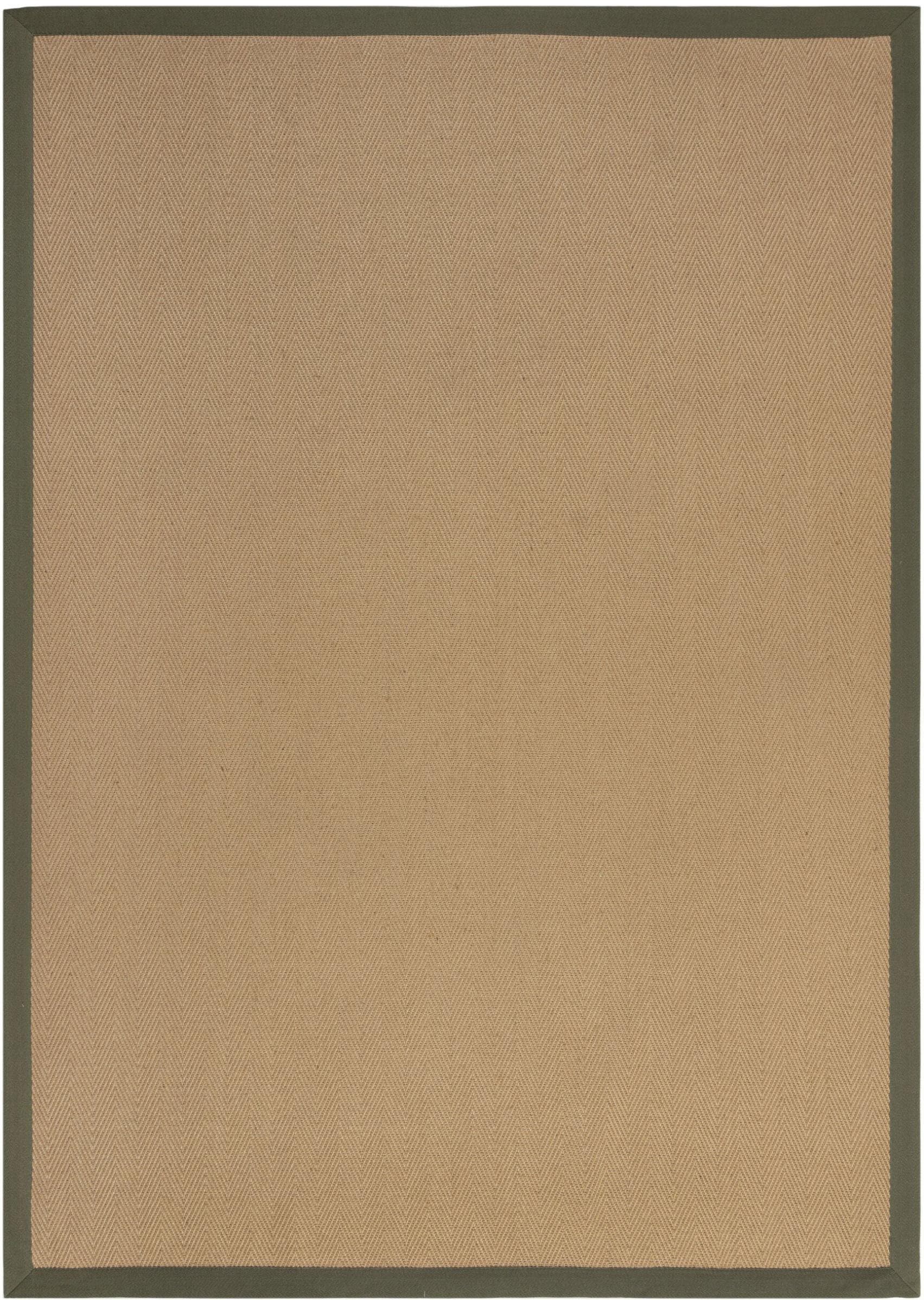 FLAIR RUGS Teppich Kira Grün Jute Fischgrätmuster