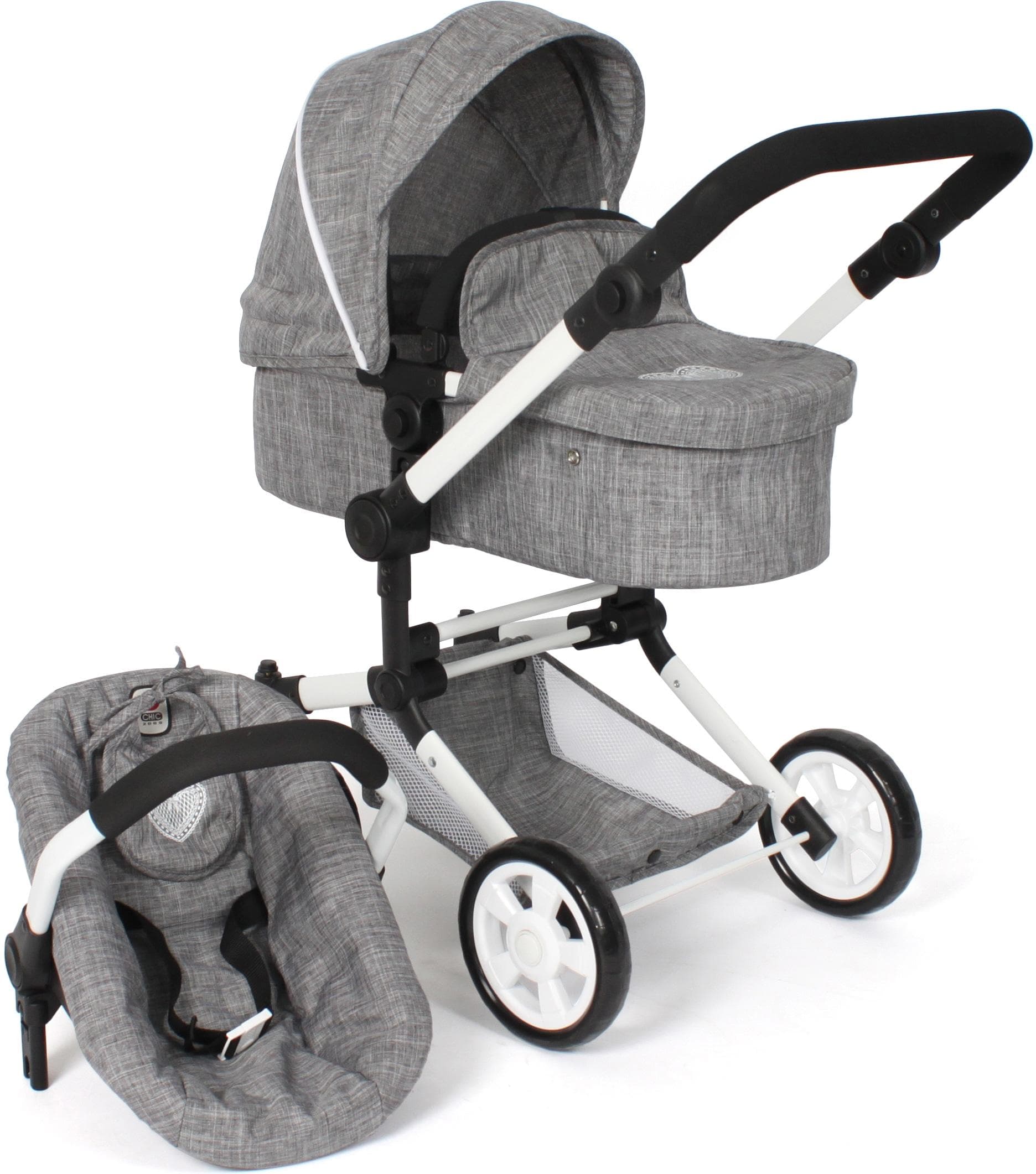 CHIC2000 Linus Kombi-Puppenwagen Jeans Grey