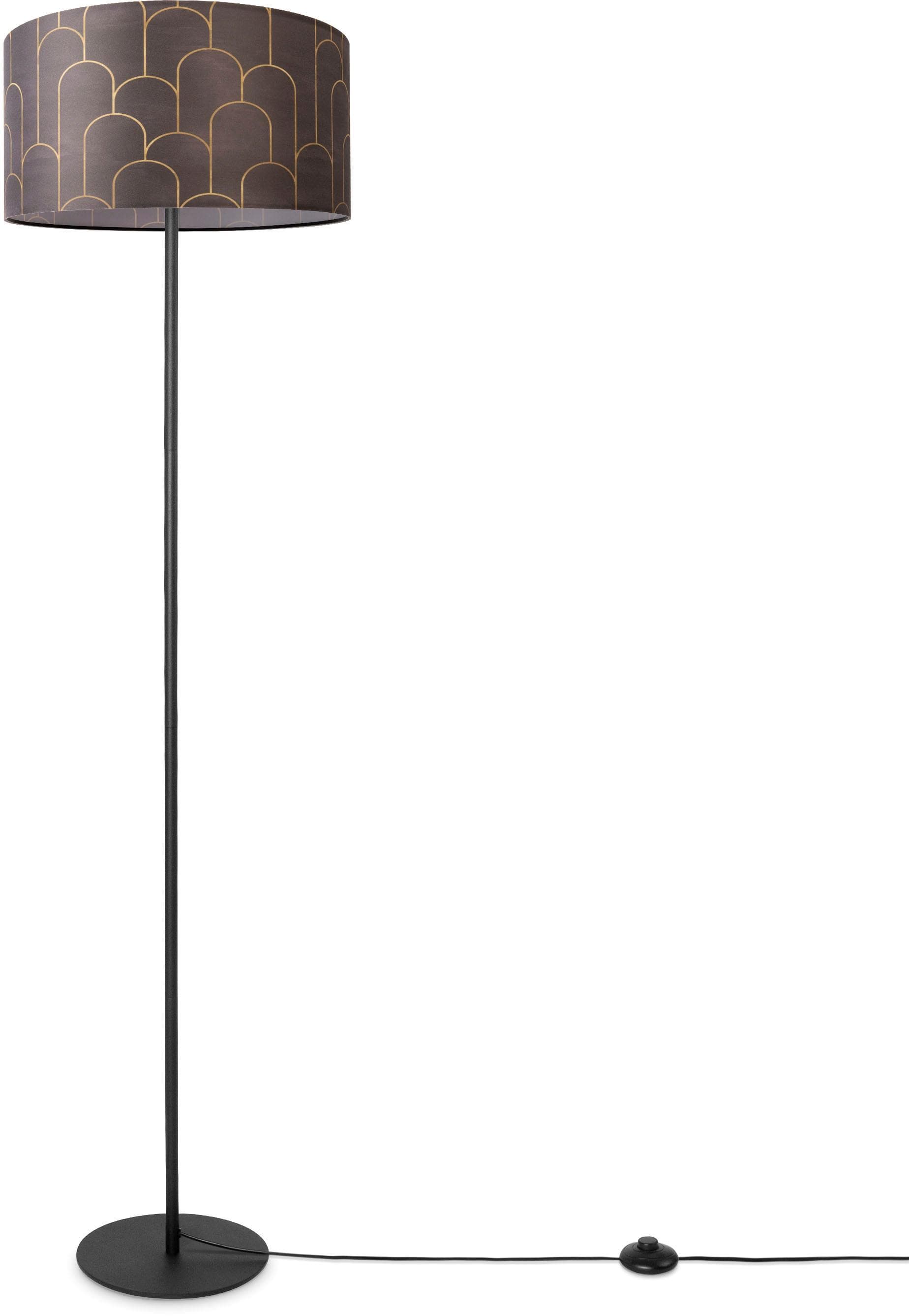 PACO HOME Stehlampe Luca Pillar Schwarz Art Deco