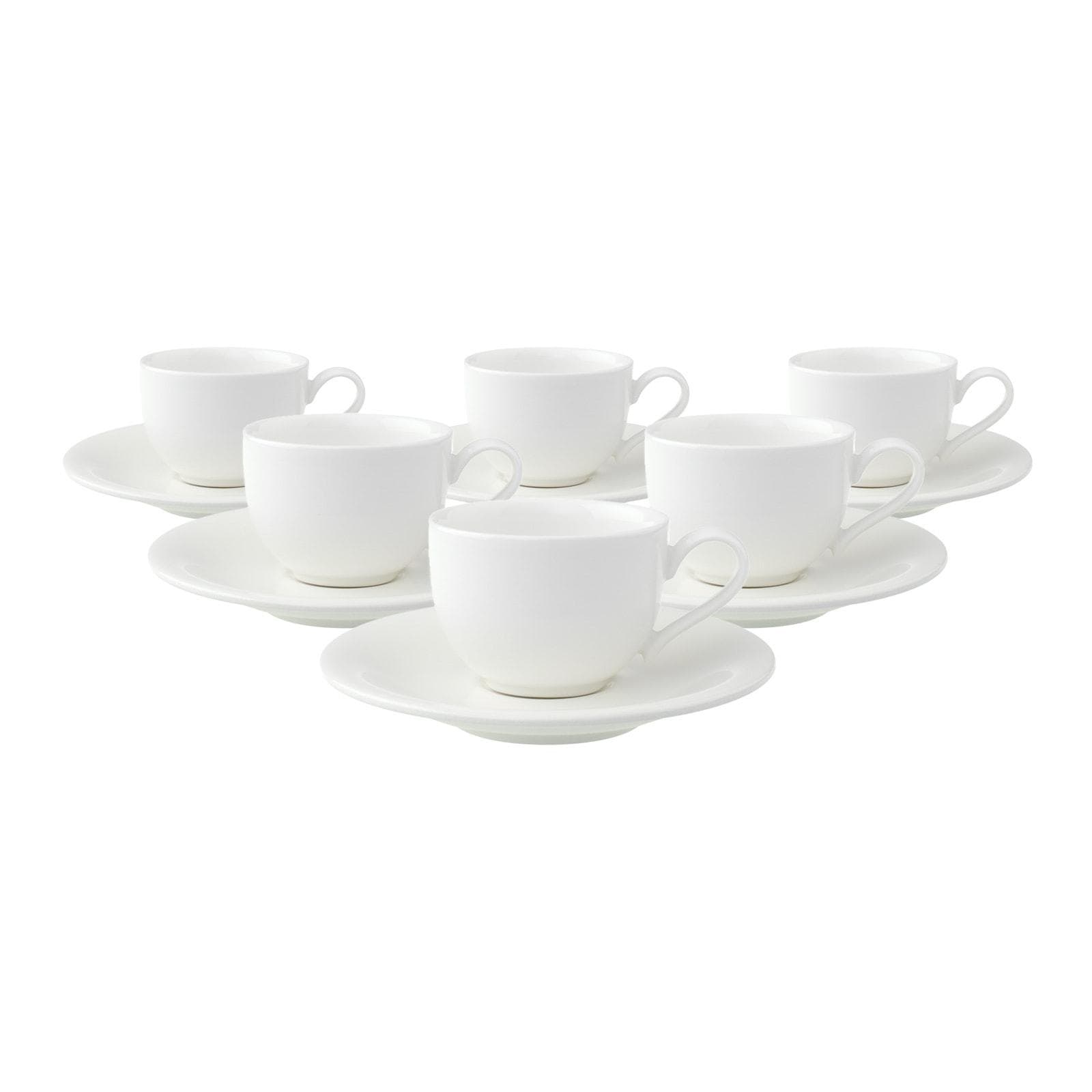Villeroy & Boch Espressotassen New Cottage Basic 6er Set Weiß