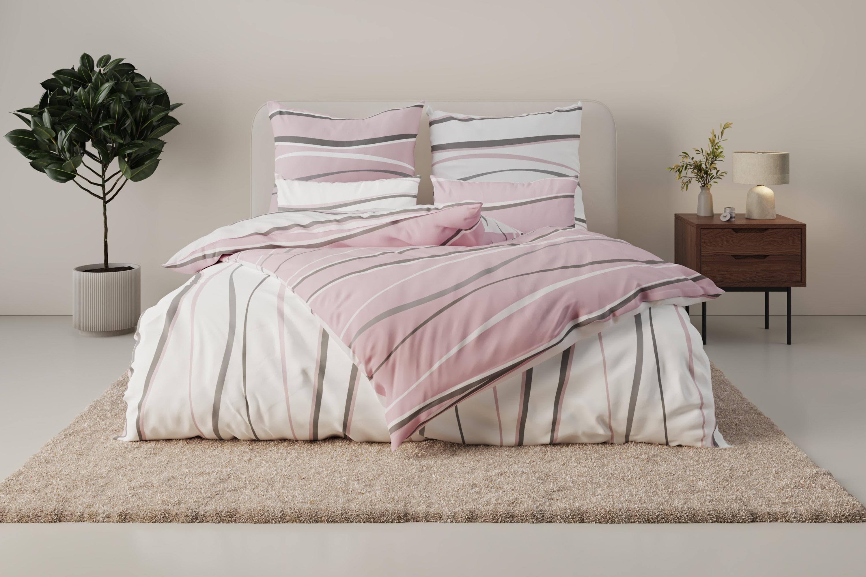 Wendebettwäsche OTTO HOME Alvara Rosé 100% Baumwolle