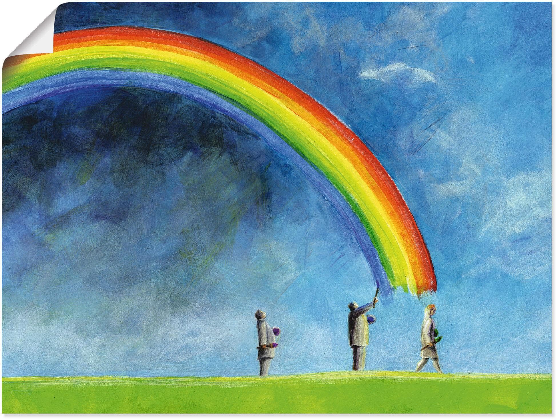 Kunstvolles Regenbogen-Poster für Kinderzimmer und mehr