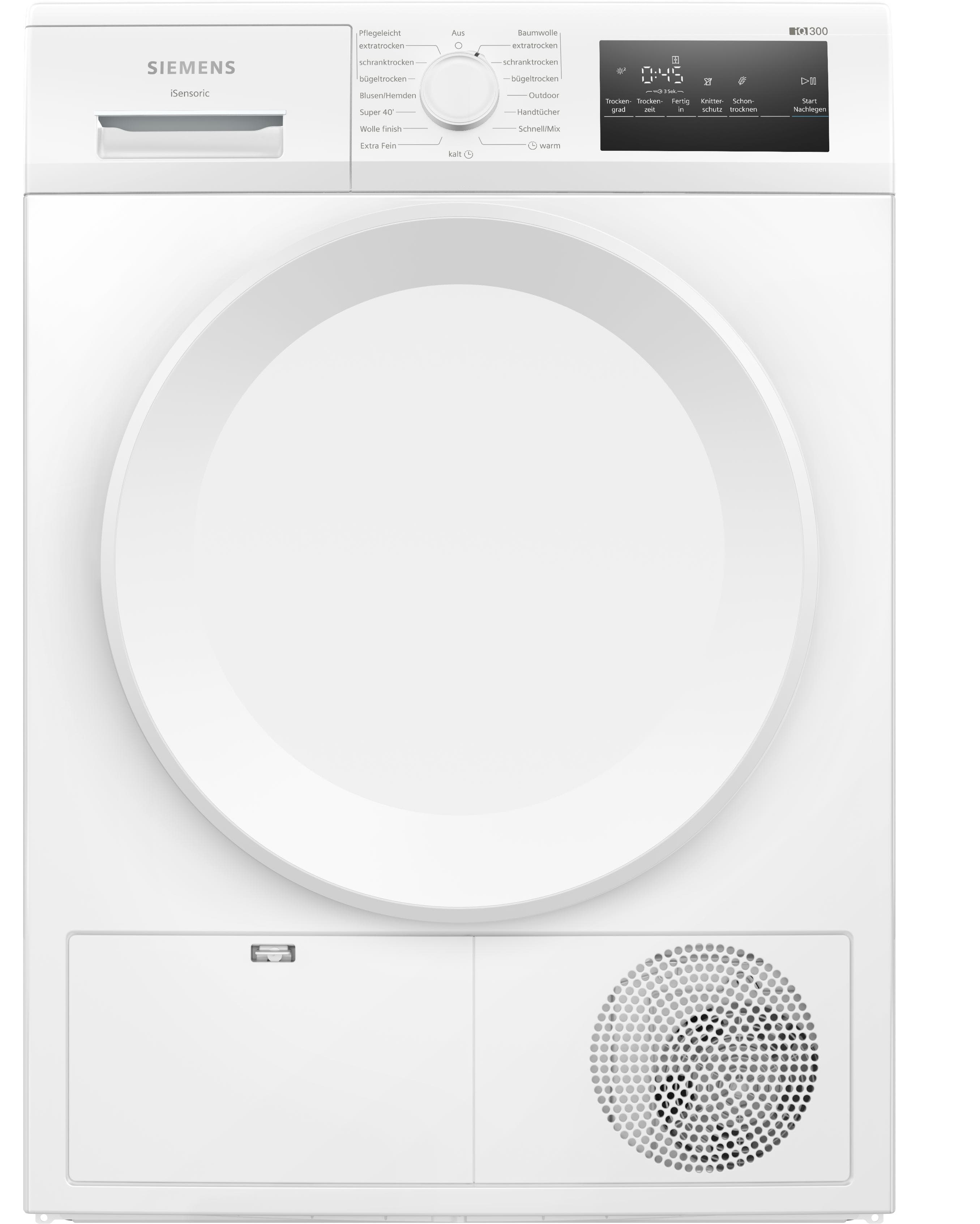 Siemens WT43H004 iQ300 Wärmepumpentrockner Weiß 8 kg