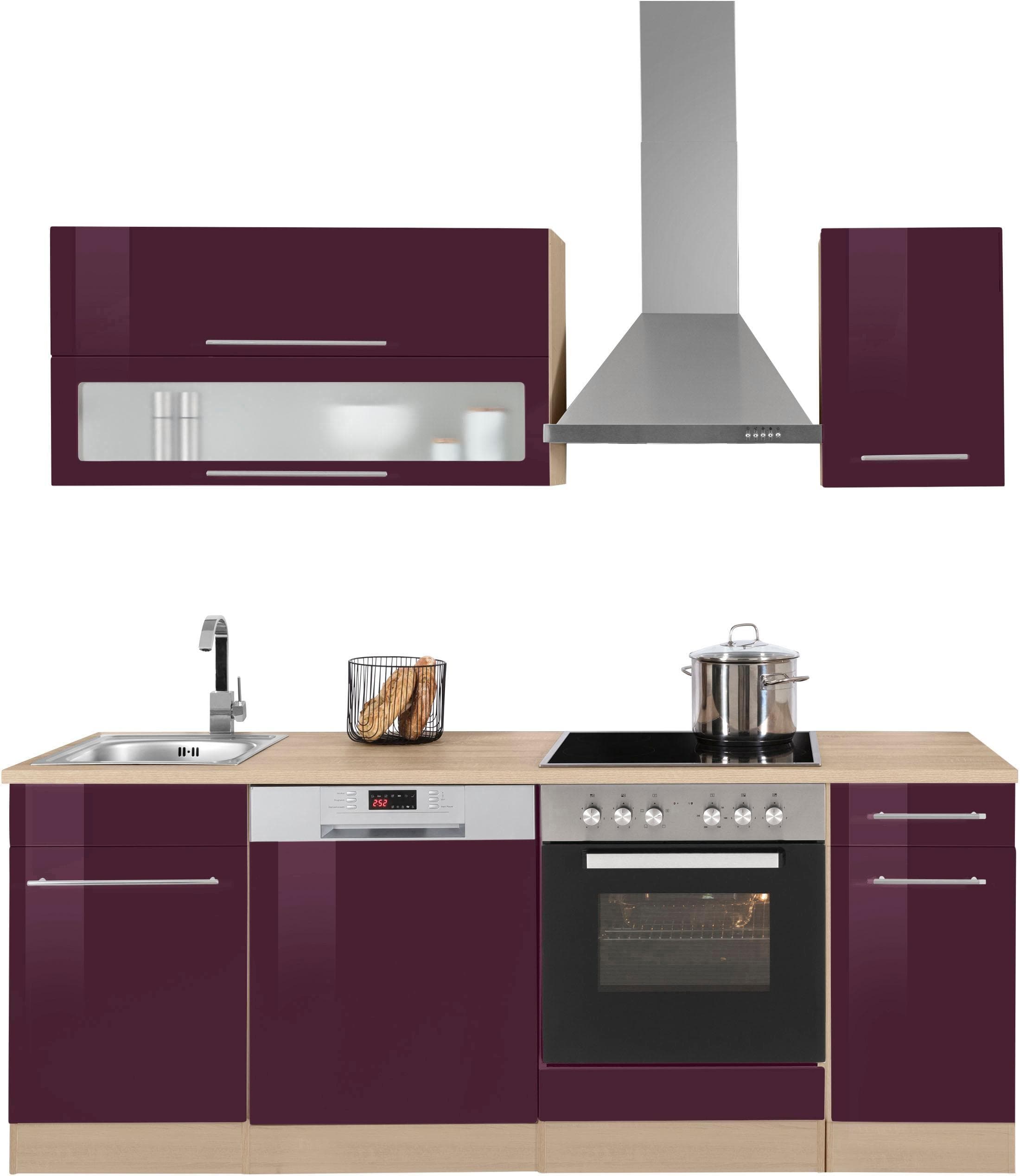KOCHSTATION Küchenzeile KS-Eton Violett