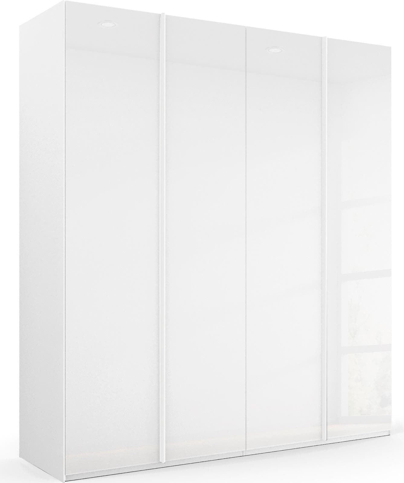 Rauch Skat MERIDIAN Drehtürenschrank Weiß Glasfront