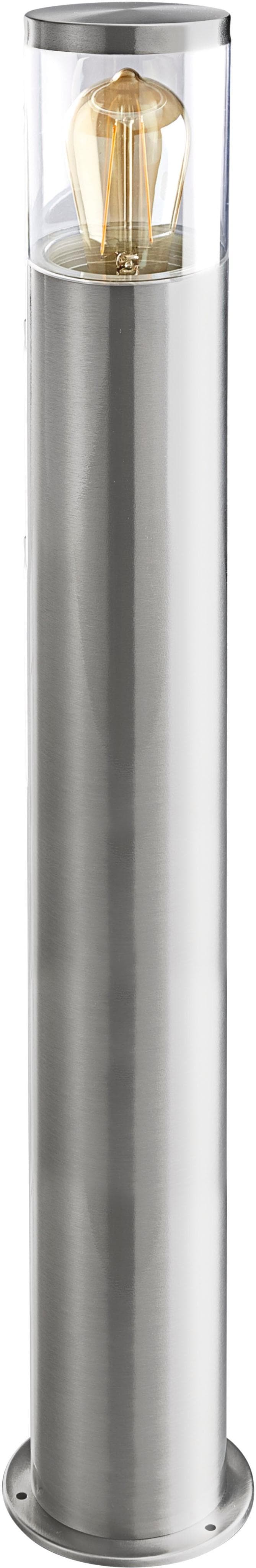 HEITRONIC Sockelleuchte Naxos Edelstahl Silber Außenlampe