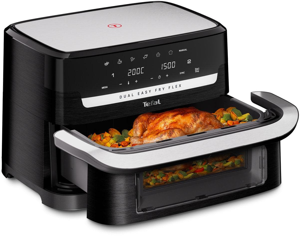 TEFAL Heißluftfritteuse EY9228 Easy Fry Flex Schwarz