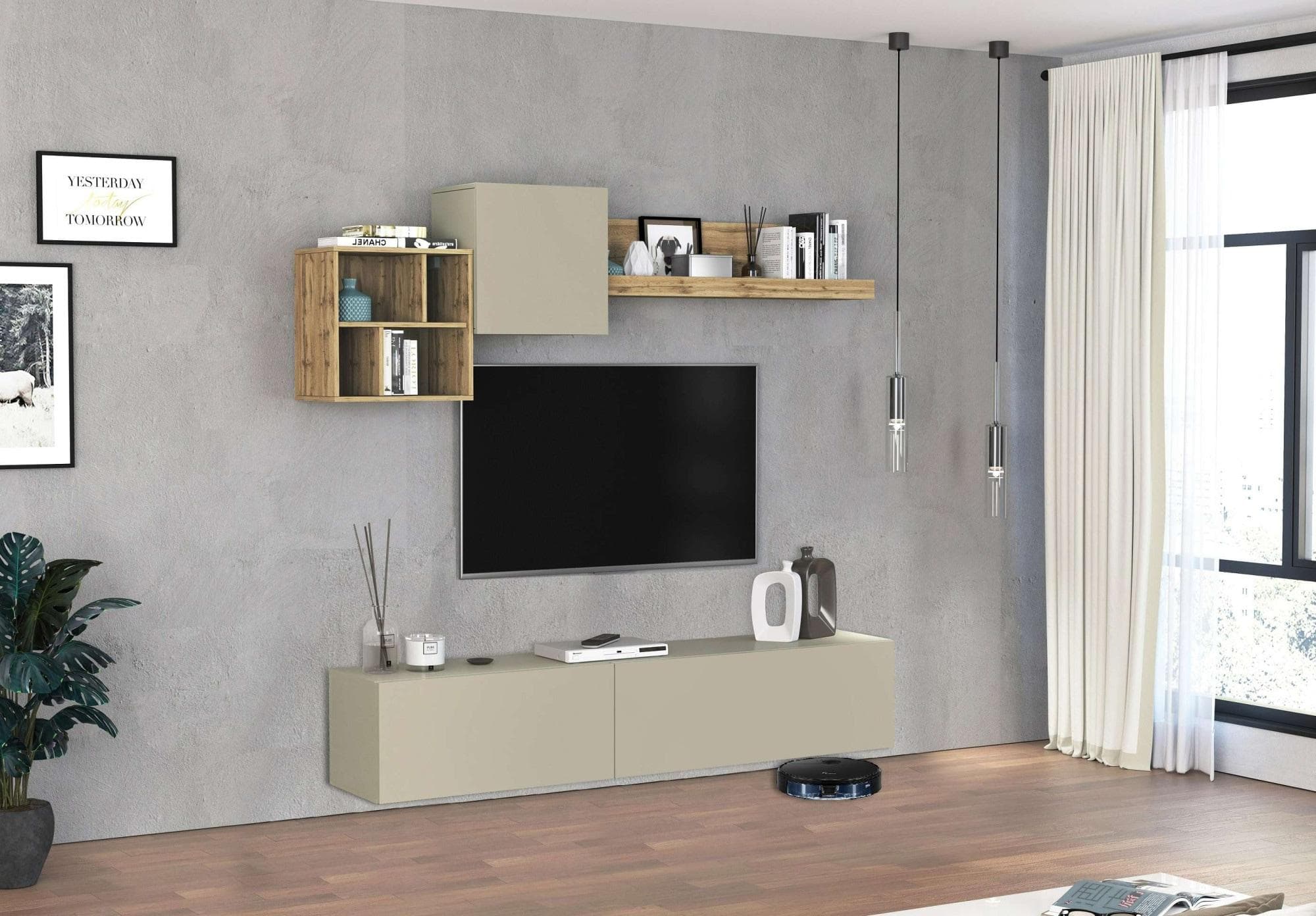 TV-Wand INOSIGN Chronos TV-Set Wohnwand Elemente frei platzierbar Made in Italy