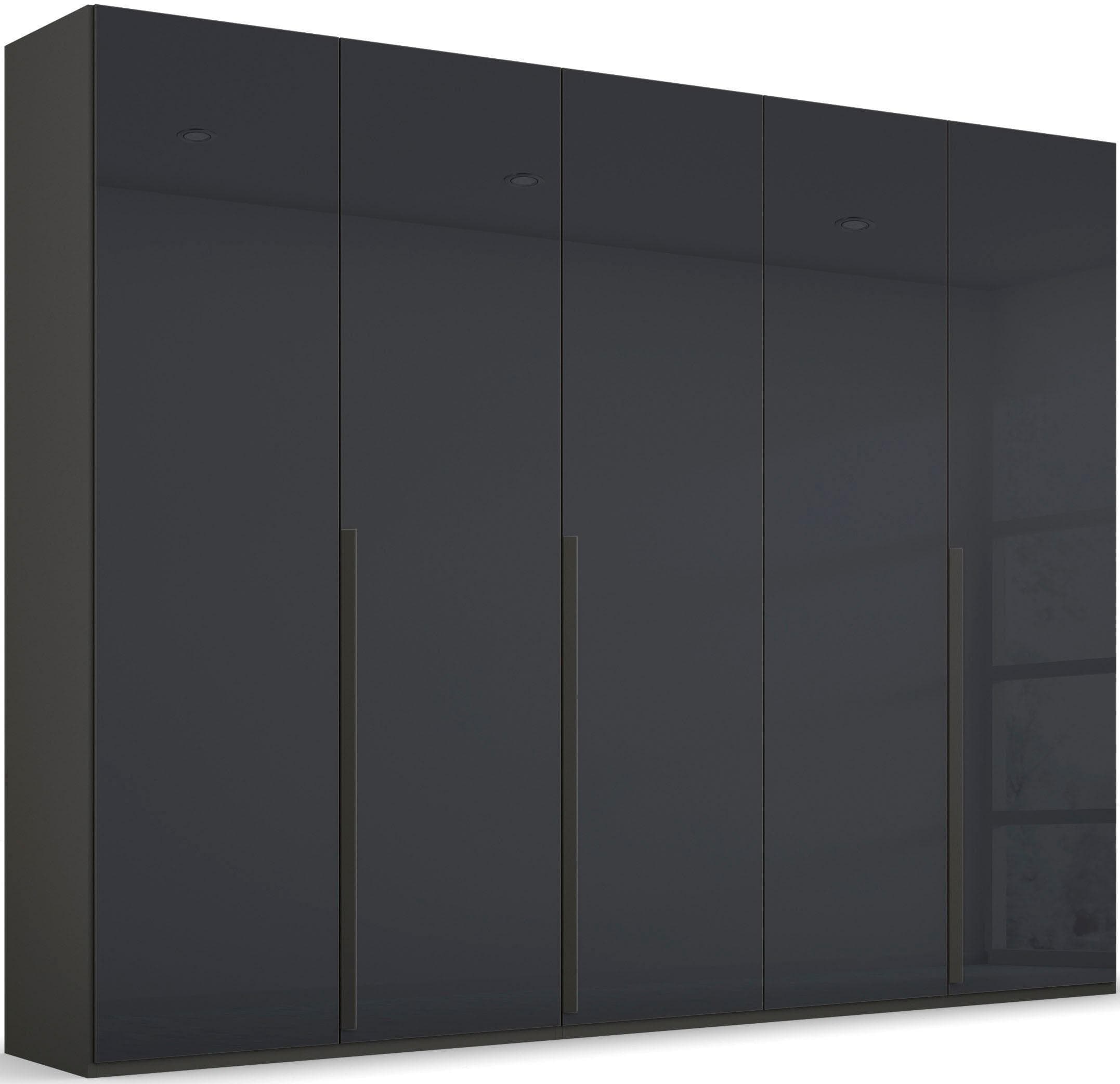 Rauch PURISMA Drehtürenschrank Grau Glasfront mit Innenausstattung