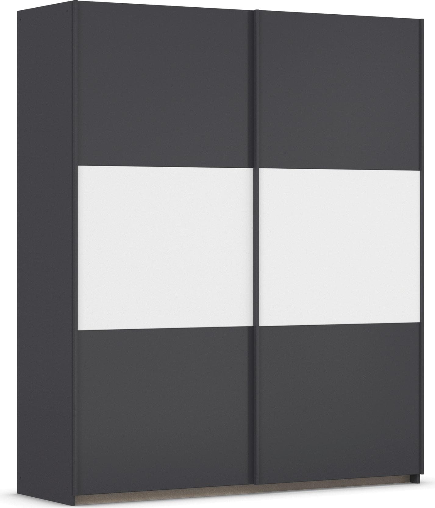 Rauch Schwebetürenschrank NEO Grau/Weiß Moderner Kleiderschrank