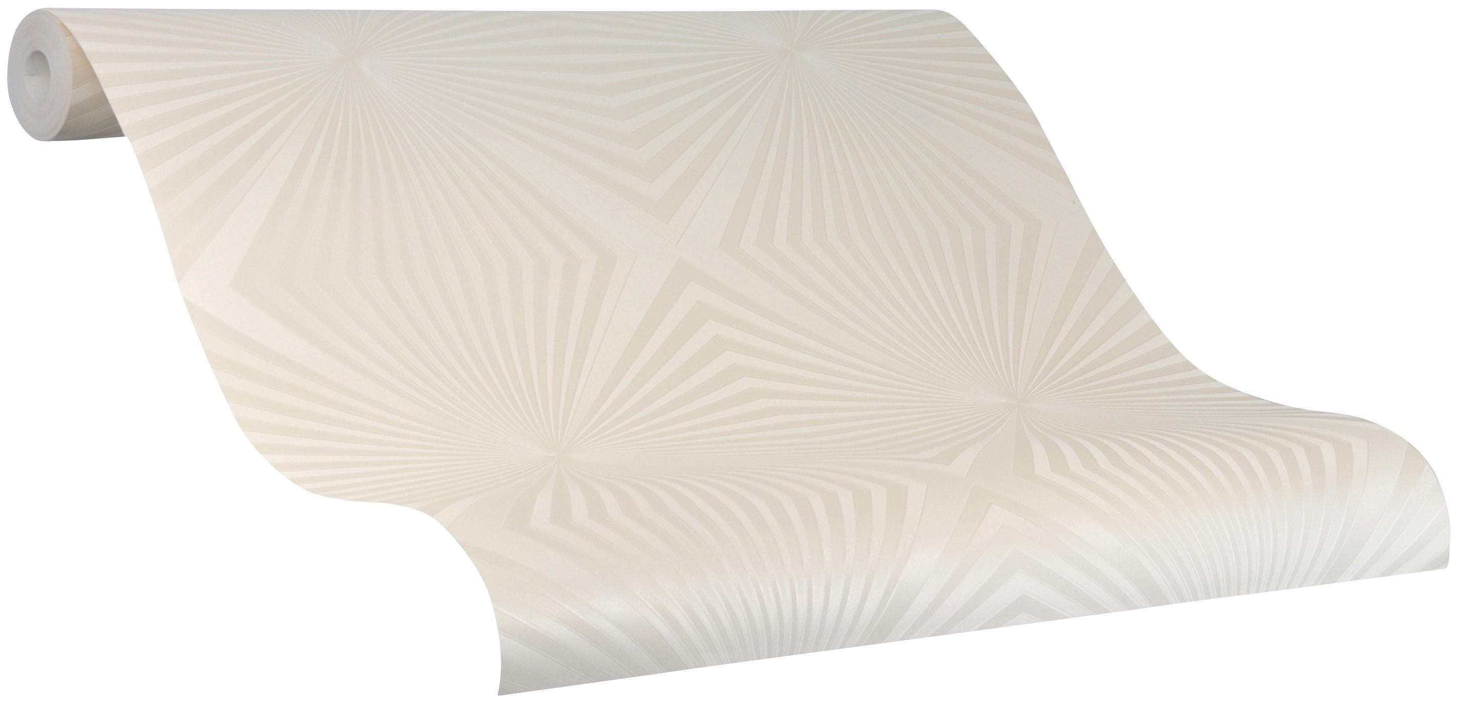 Vliestapete GLÖÖCKLER Beige Wellenmuster