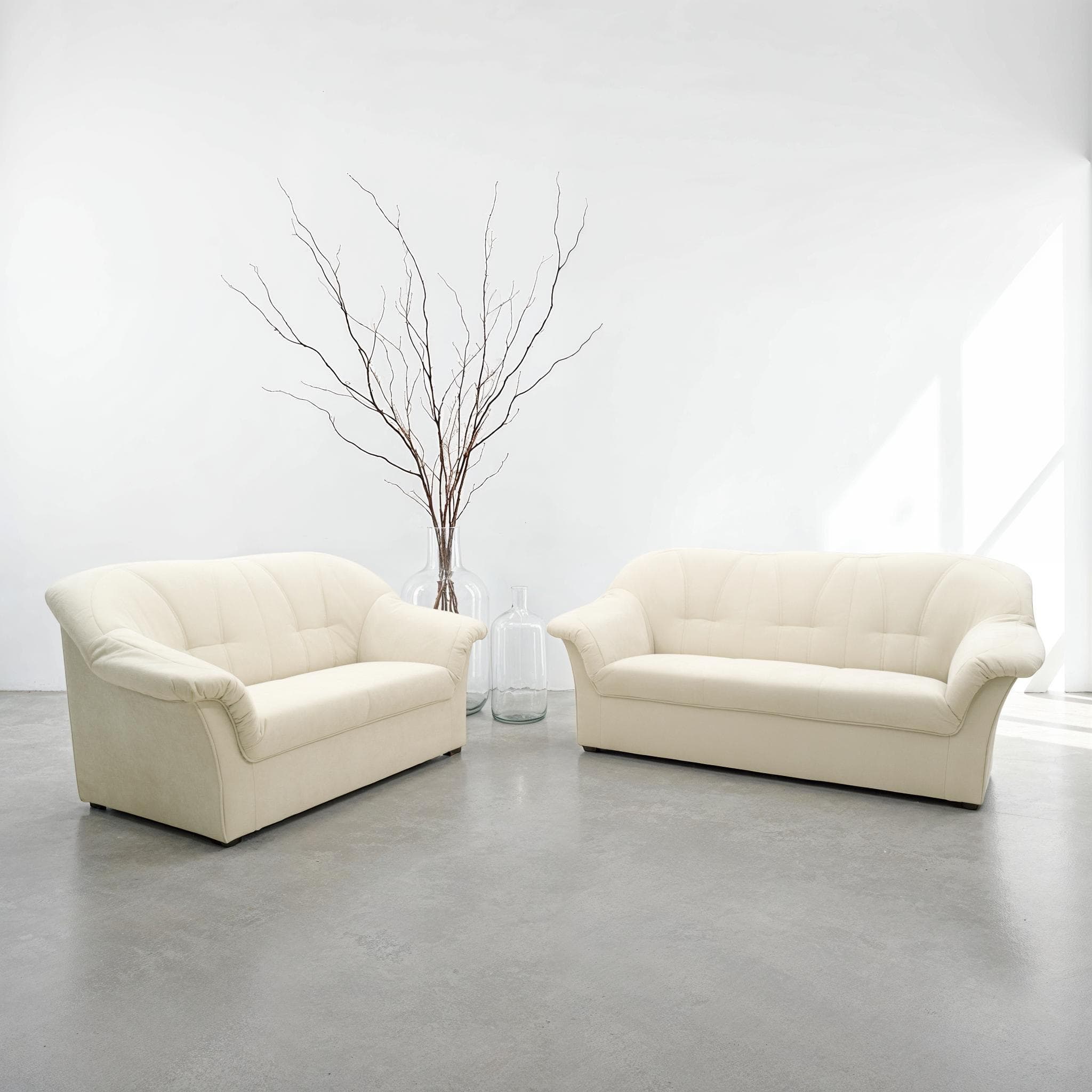 DOMO COLLECTION Polstergarnitur Pegnitz Creme