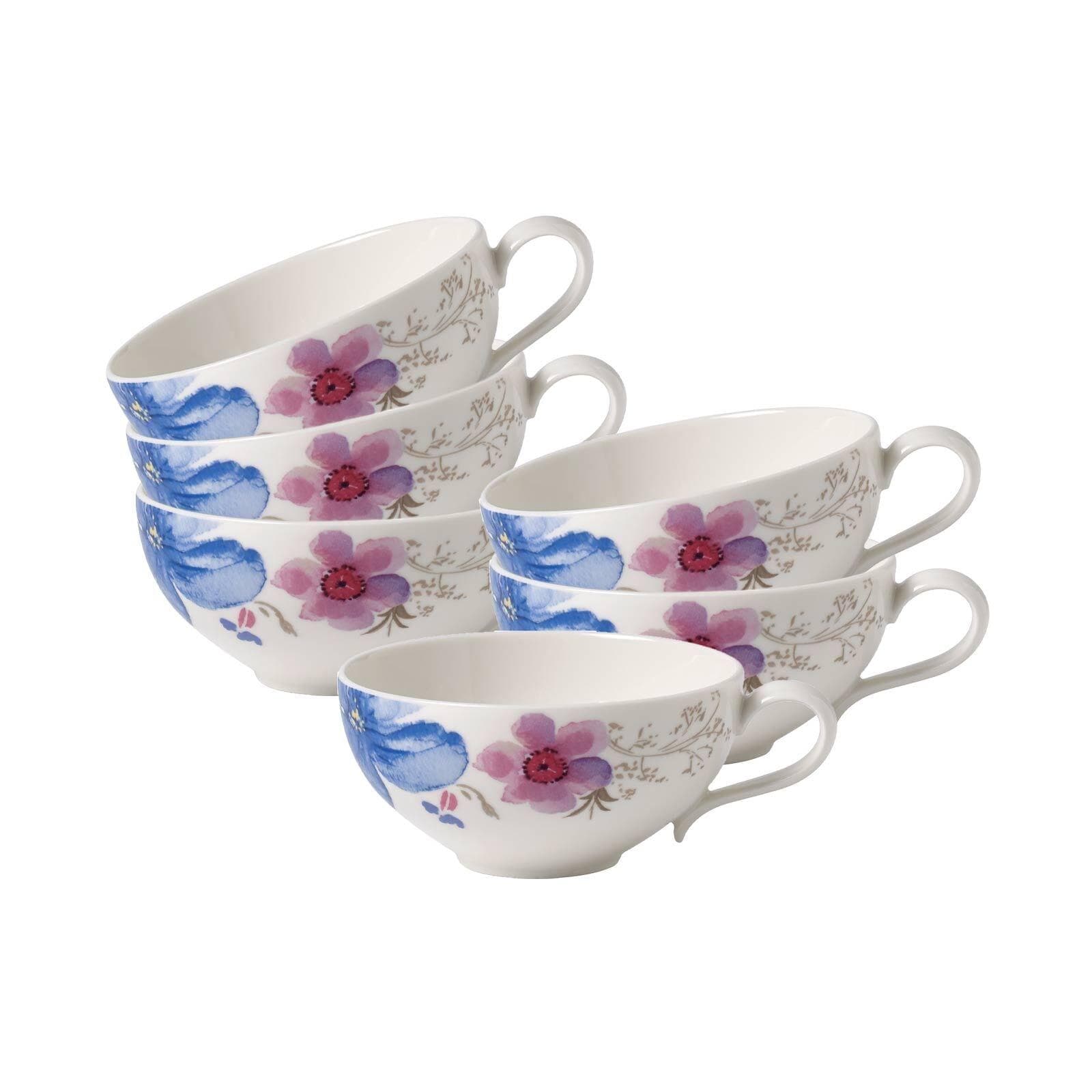 Villeroy & Boch Mariefleur Gris Basic Teetassen 6er Set Bunt
