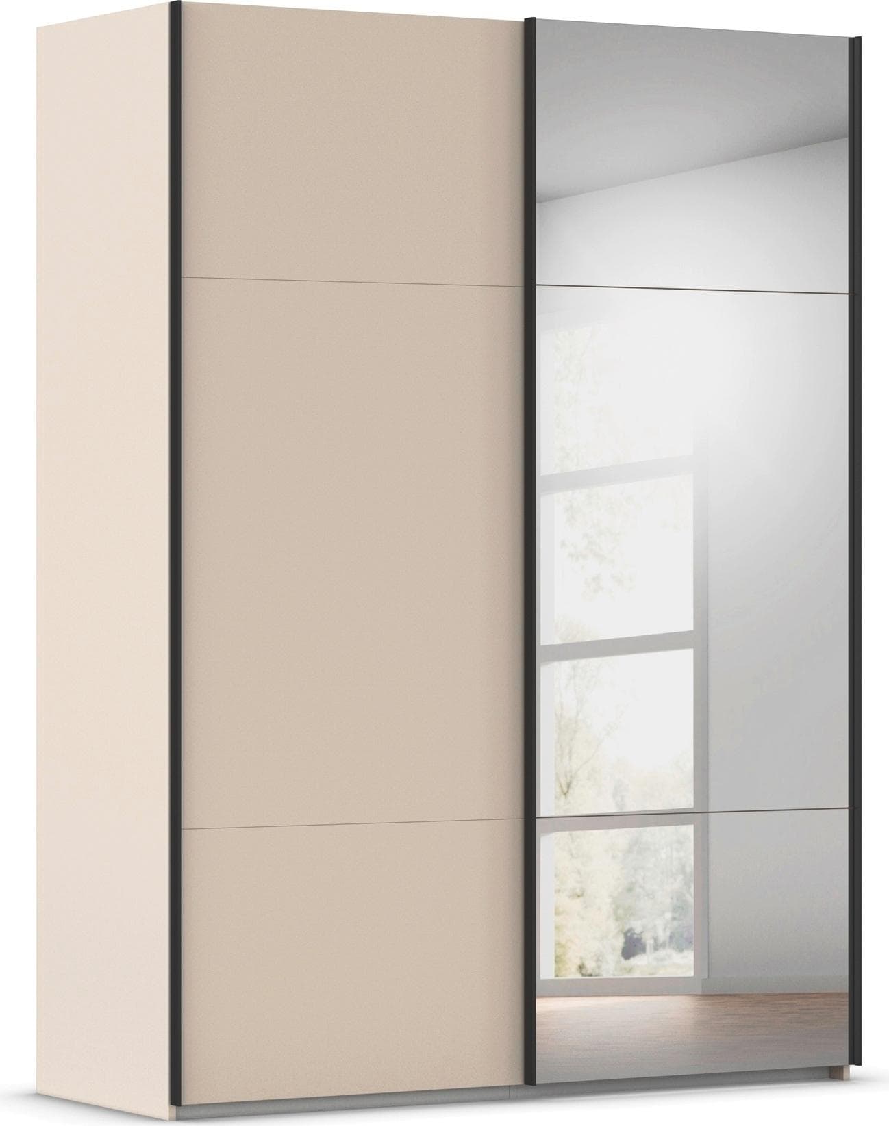 Rauch Schwebetürenschrank Contido Beige mit Spiegeltür