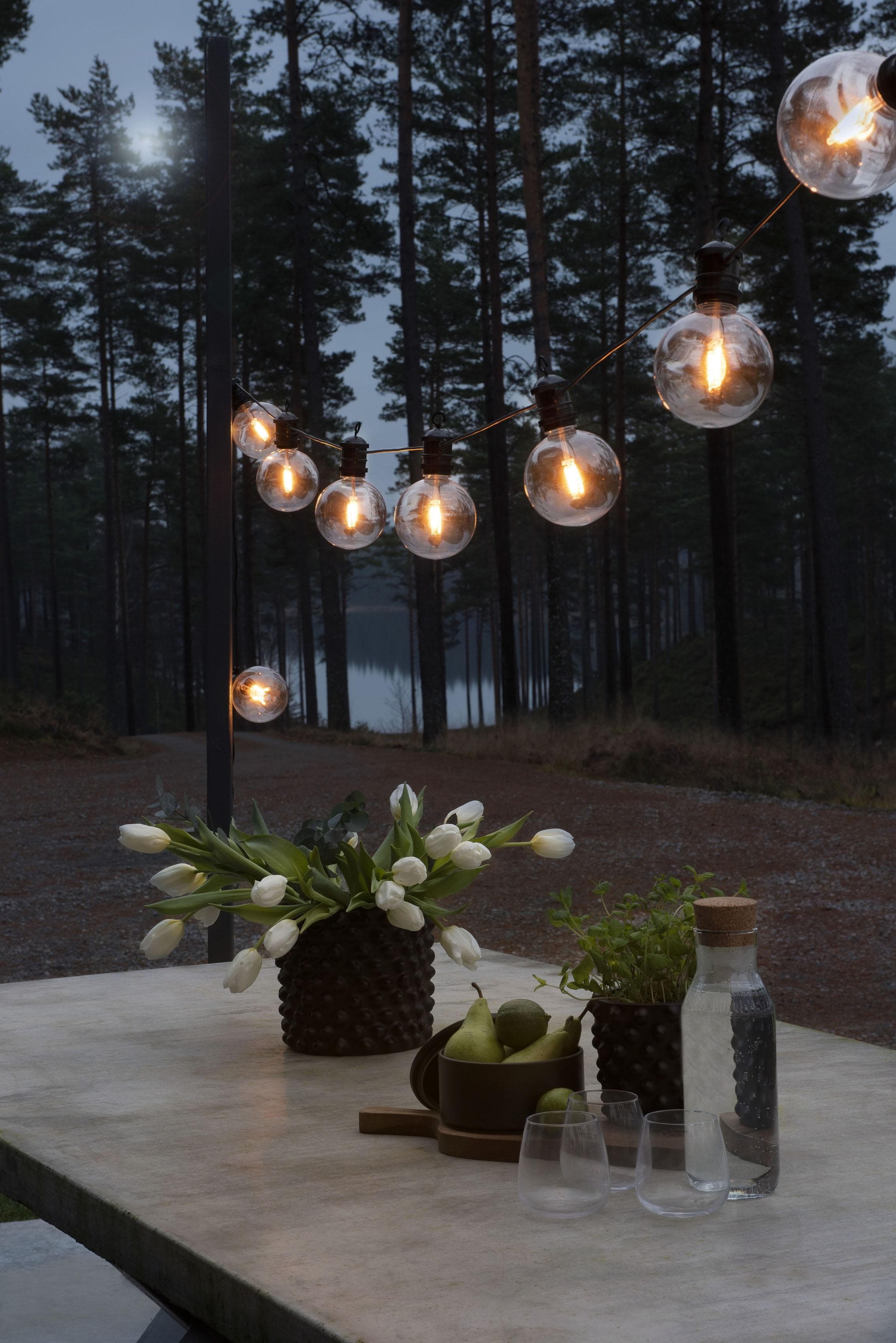 KONSTSMIDE LED-Lichterkette 10-flammig Retro Design