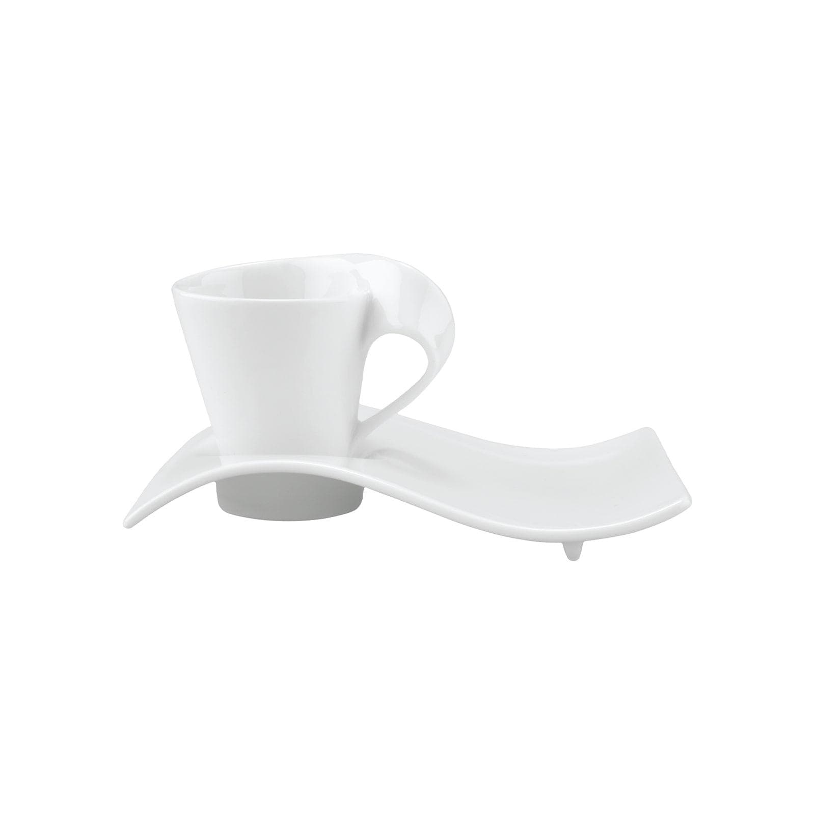 Villeroy & Boch Espressotasse mit Unterteller NewWave Caffè 80 ml Weiß