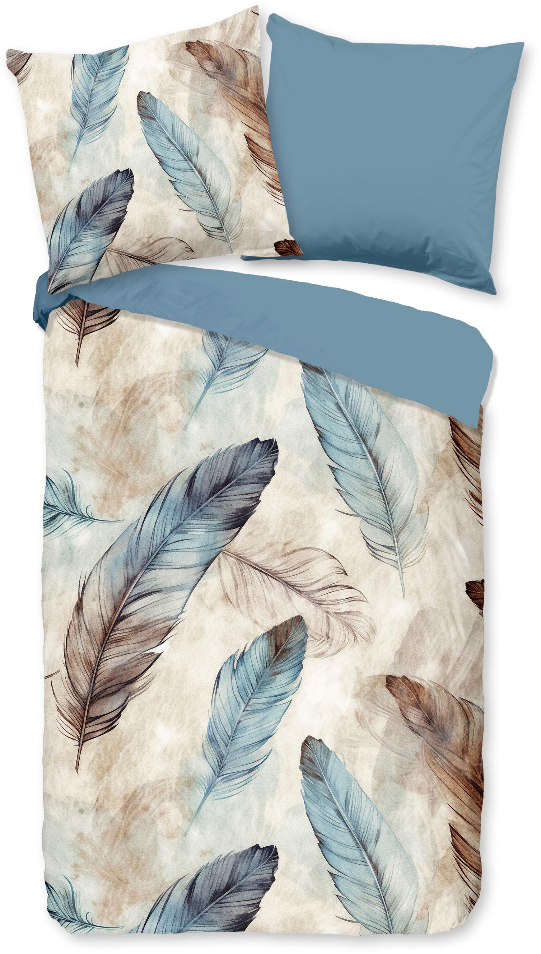 Good Morning Wendebettwäsche Blau 100% Baumwolle Renforcé